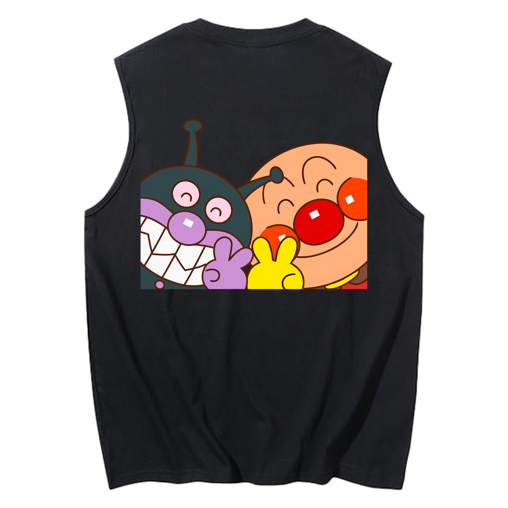 （画像用） アンパンマン Anpanman コットン100％タンクトップ（背面プリント）