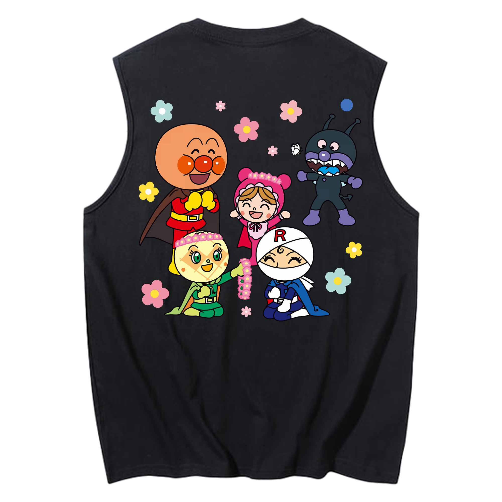 （画像用） アンパンマン Anpanman コットン100％タンクトップ（背面プリント）