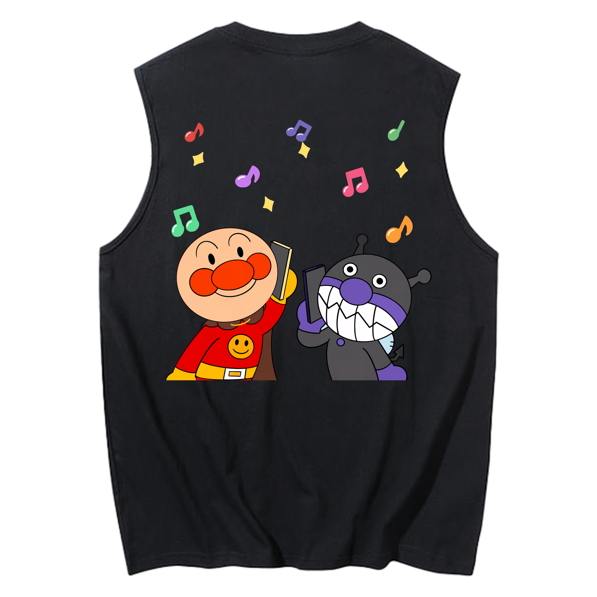 （画像用） アンパンマン Anpanman コットン100％タンクトップ（背面プリント）