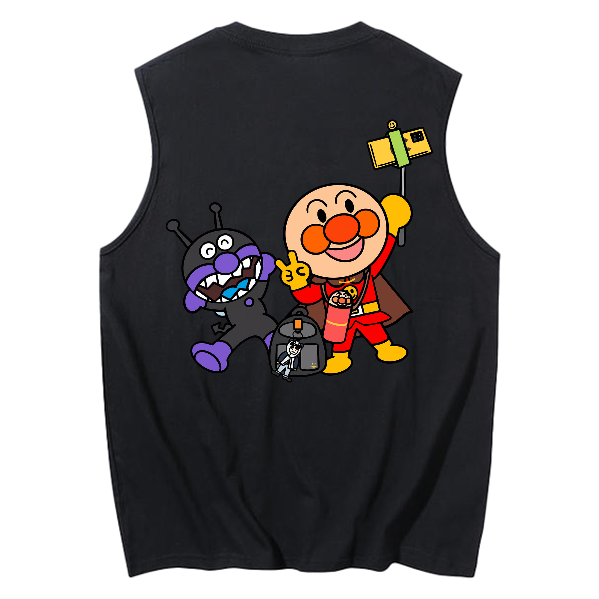 （画像用） アンパンマン Anpanman コットン100％タンクトップ（背面プリント）