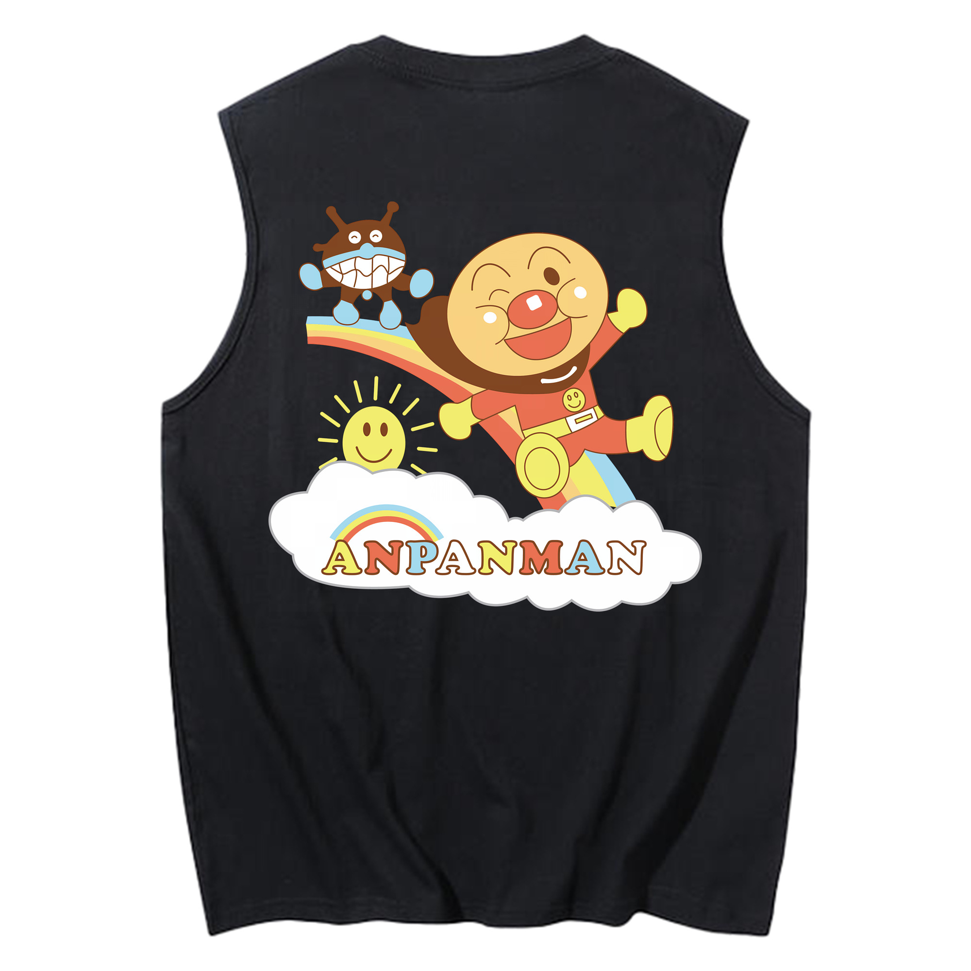 （画像用） アンパンマン Anpanman コットン100％タンクトップ（背面プリント）