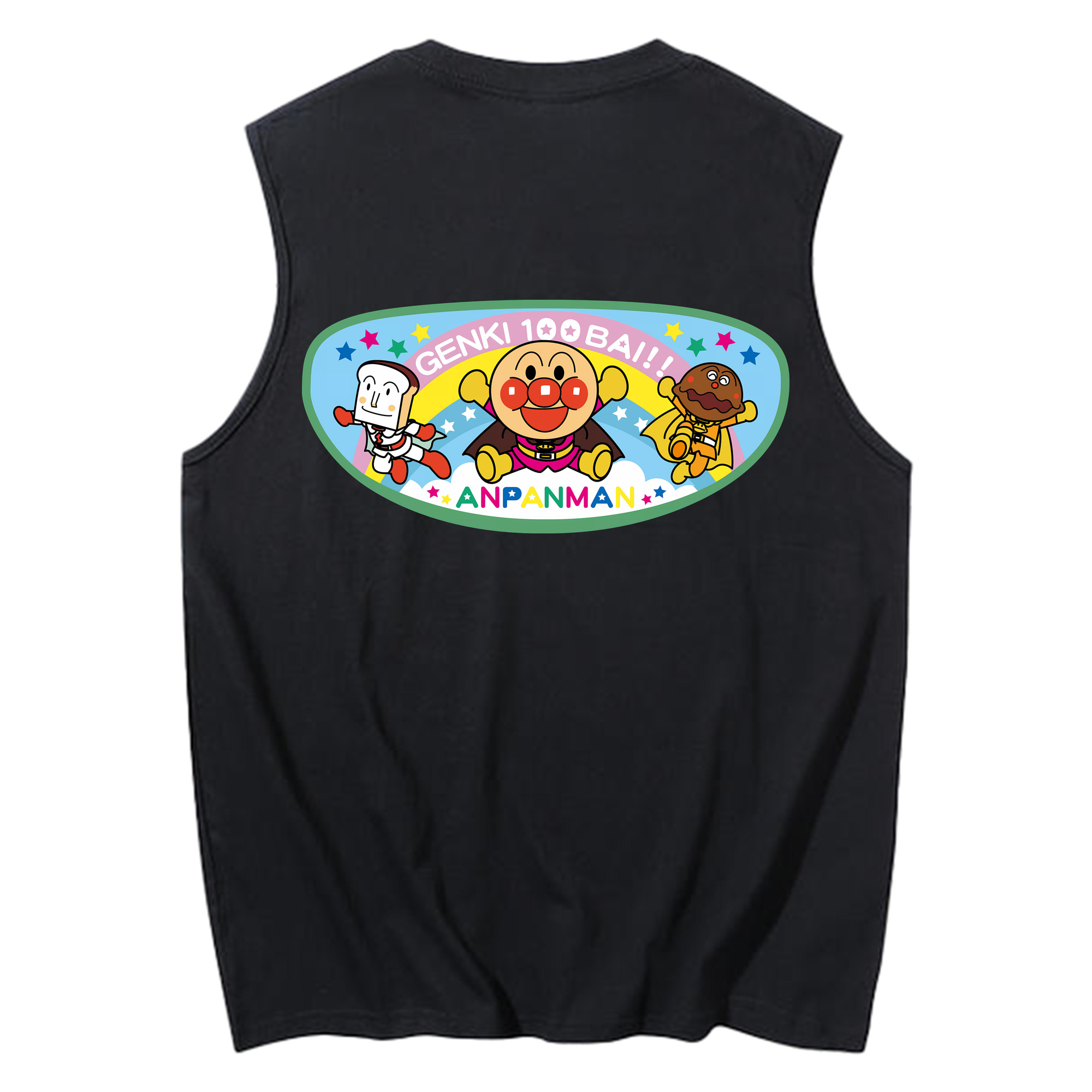 （画像用） アンパンマン Anpanman コットン100％タンクトップ（背面プリント）