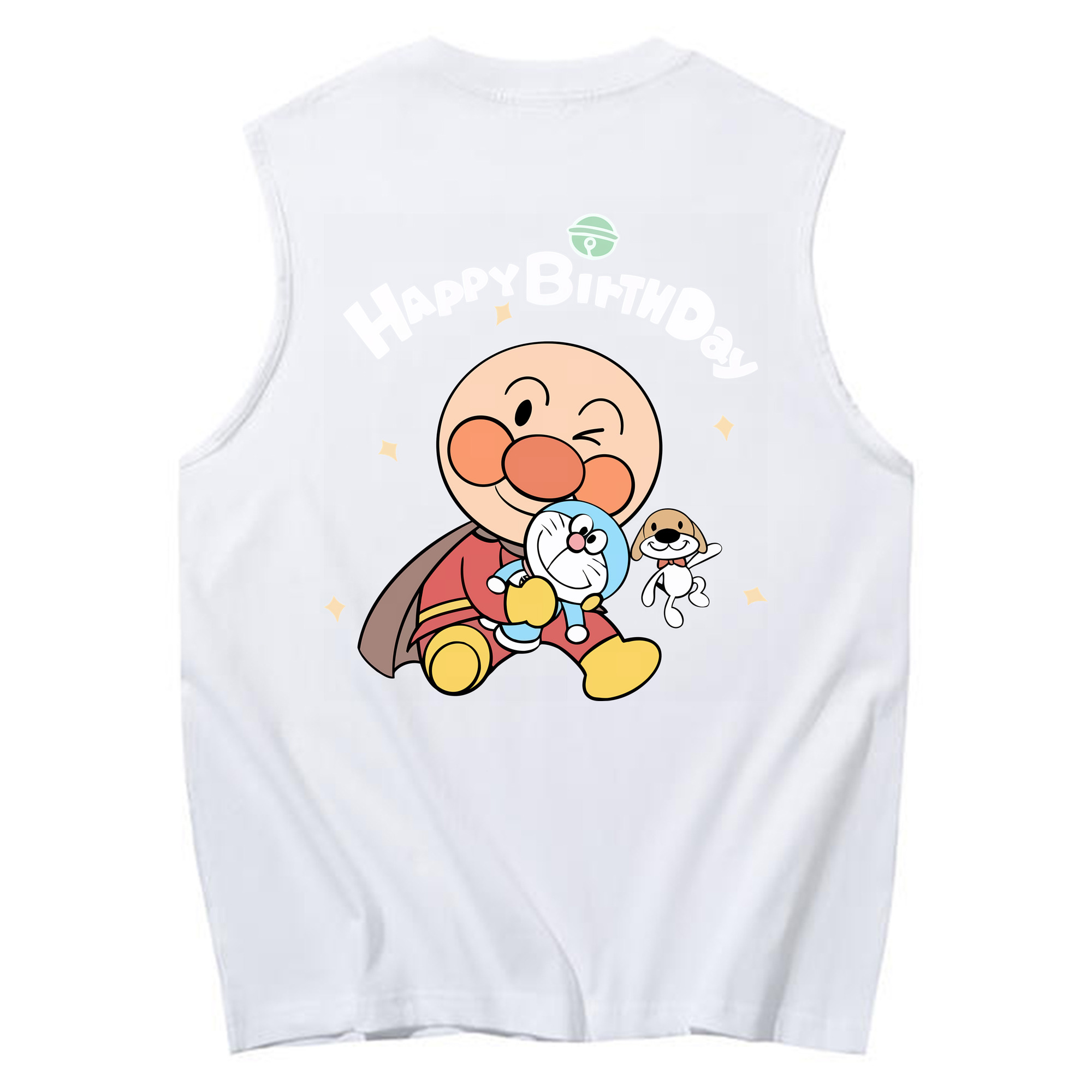 （画像用） アンパンマン Anpanman コットン100％タンクトップ（背面プリント）