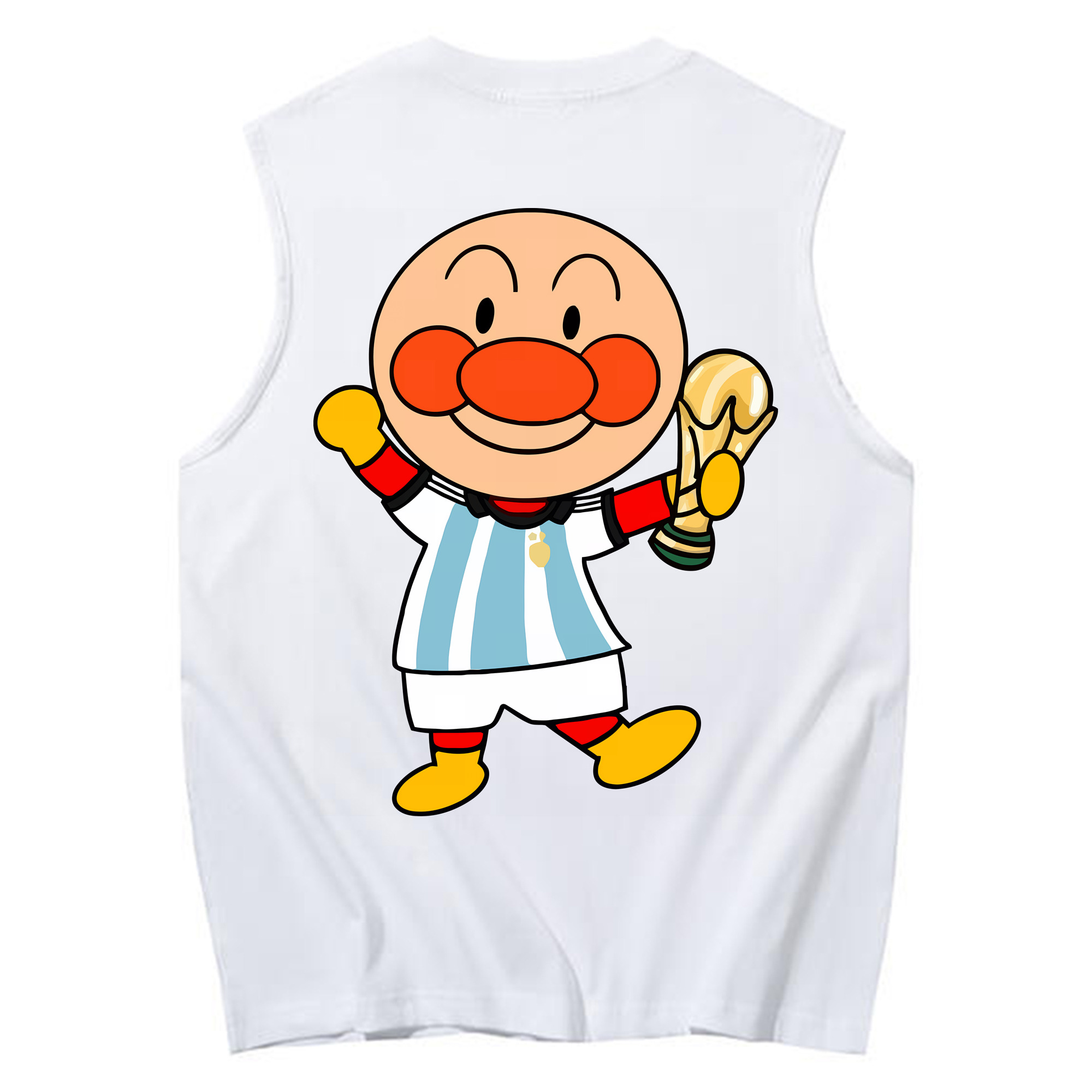 （画像用） アンパンマン Anpanman コットン100％タンクトップ（背面プリント）