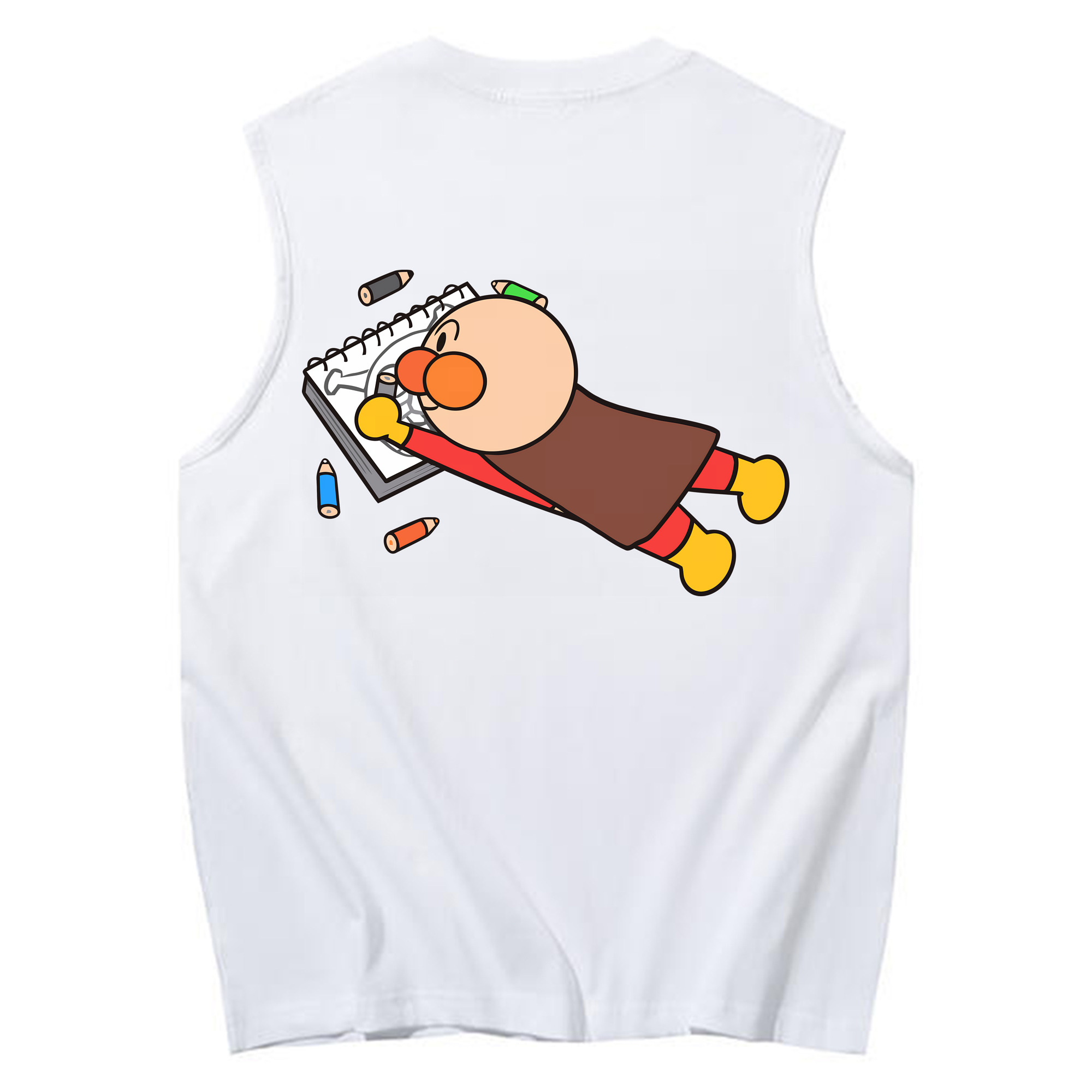 （画像用） アンパンマン Anpanman コットン100％タンクトップ（背面プリント）