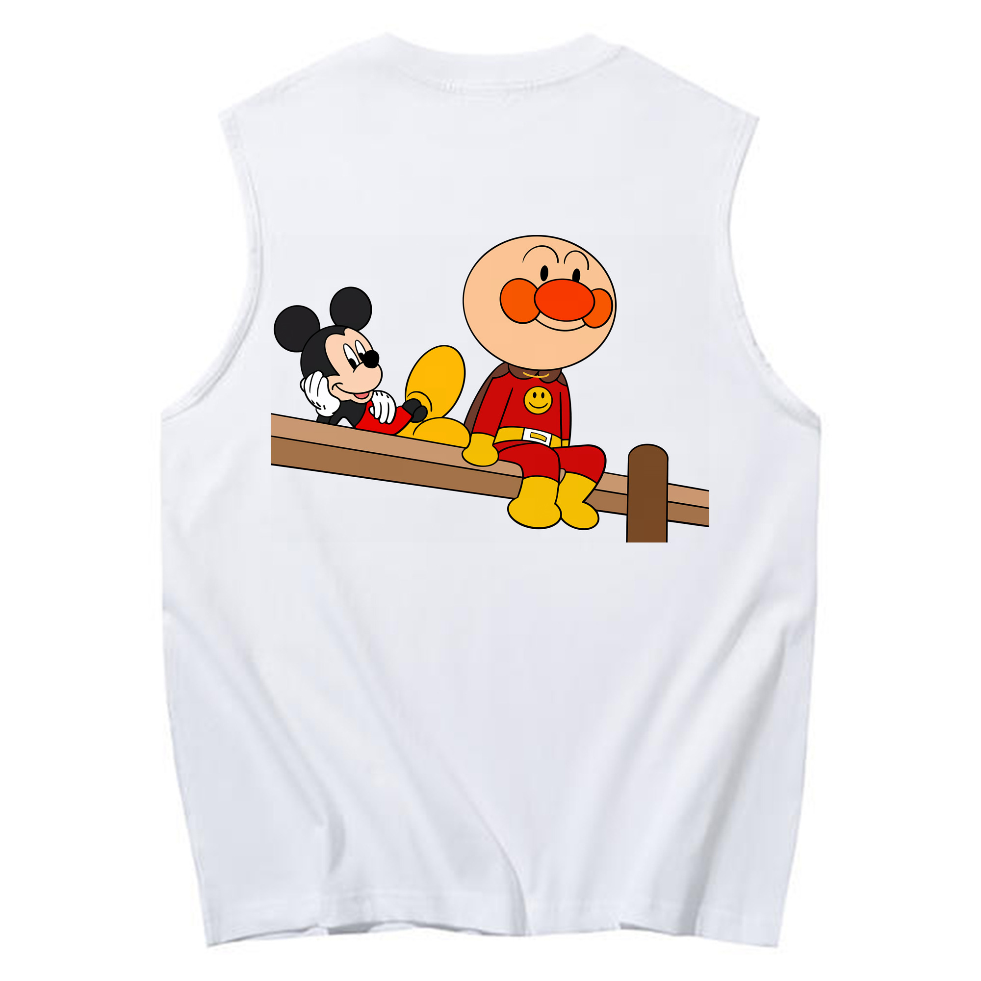 （画像用） アンパンマン Anpanman コットン100％タンクトップ（背面プリント）