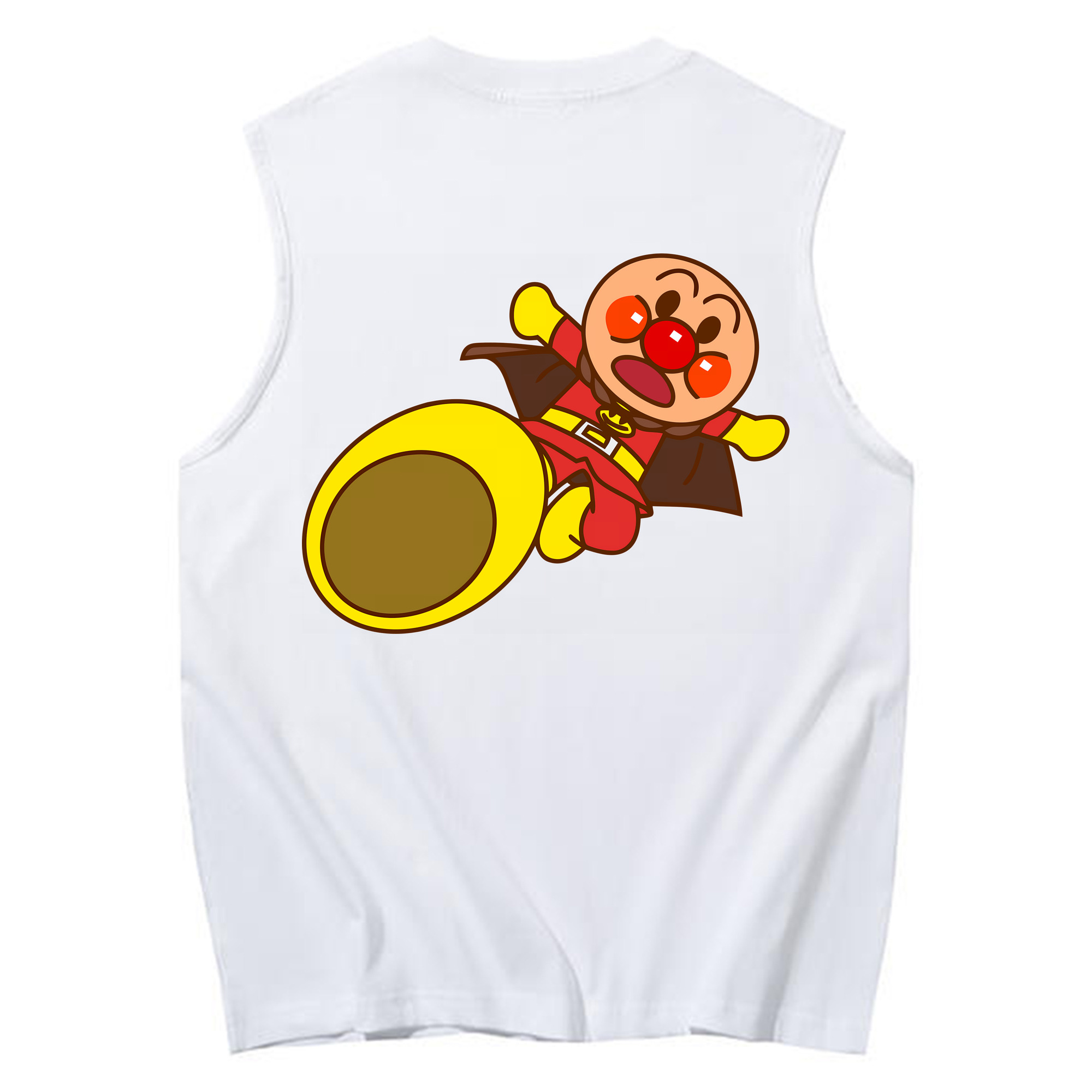 （画像用） アンパンマン Anpanman コットン100％タンクトップ（背面プリント）