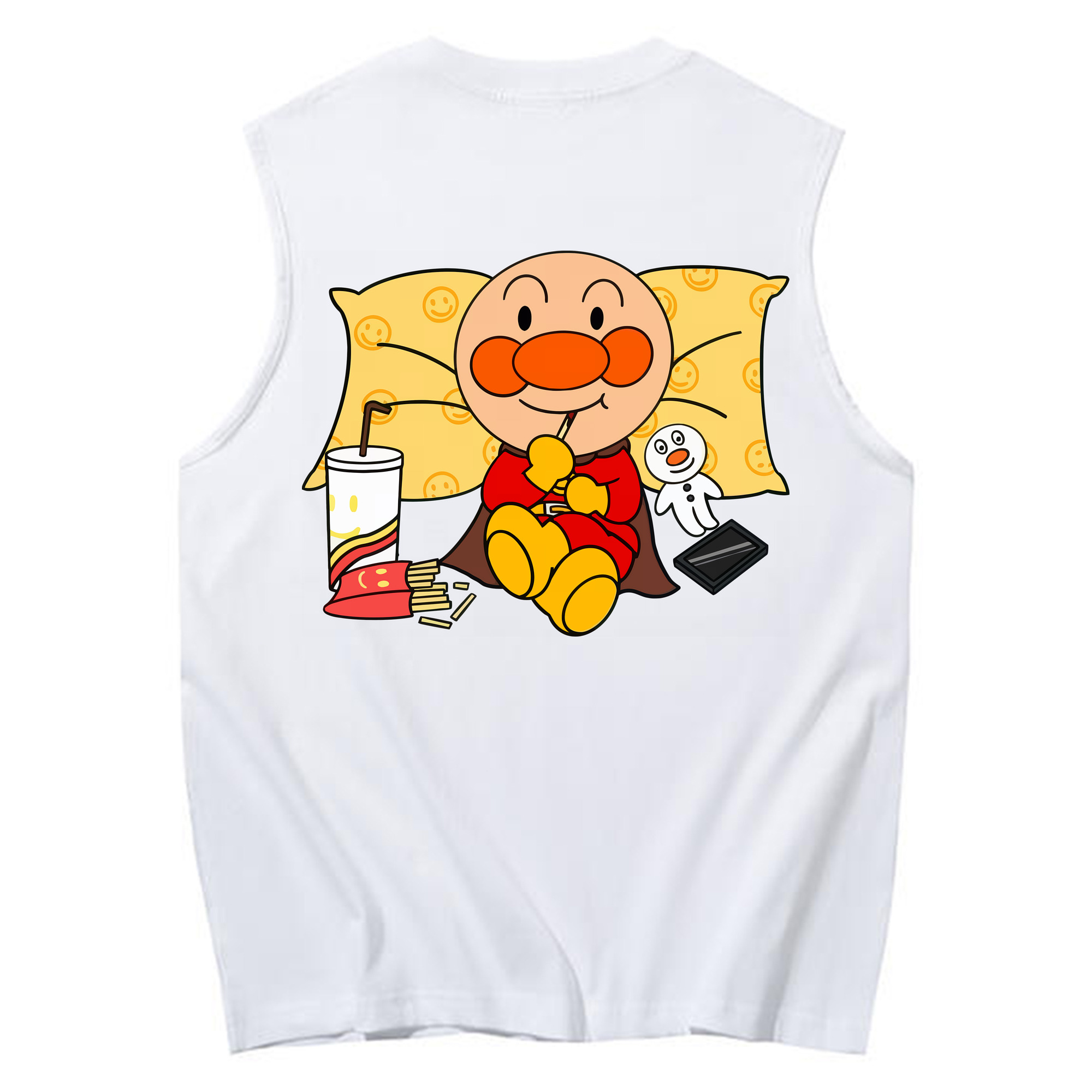 （画像用） アンパンマン Anpanman コットン100％タンクトップ（背面プリント）