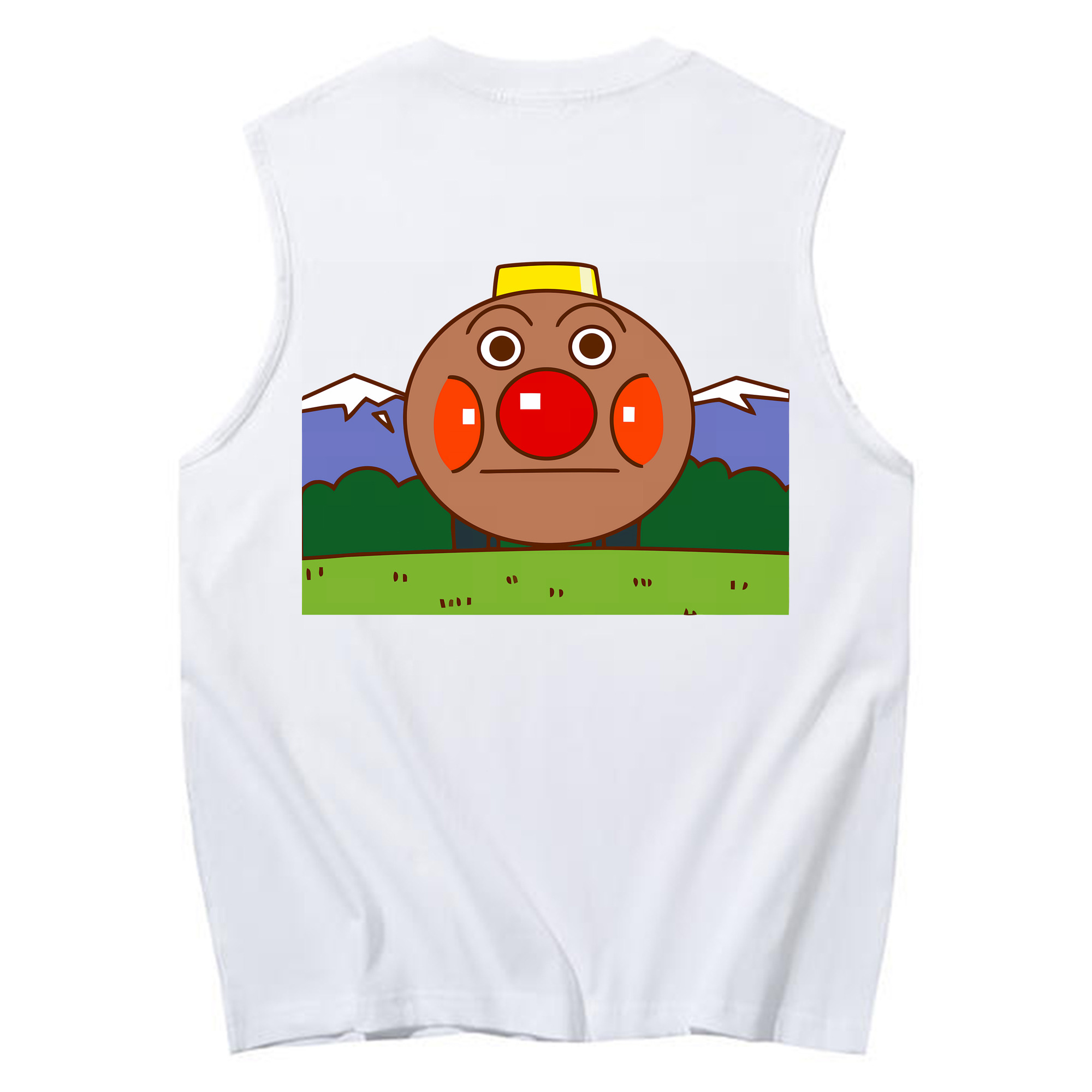 （画像用） アンパンマン Anpanman コットン100％タンクトップ（背面プリント）