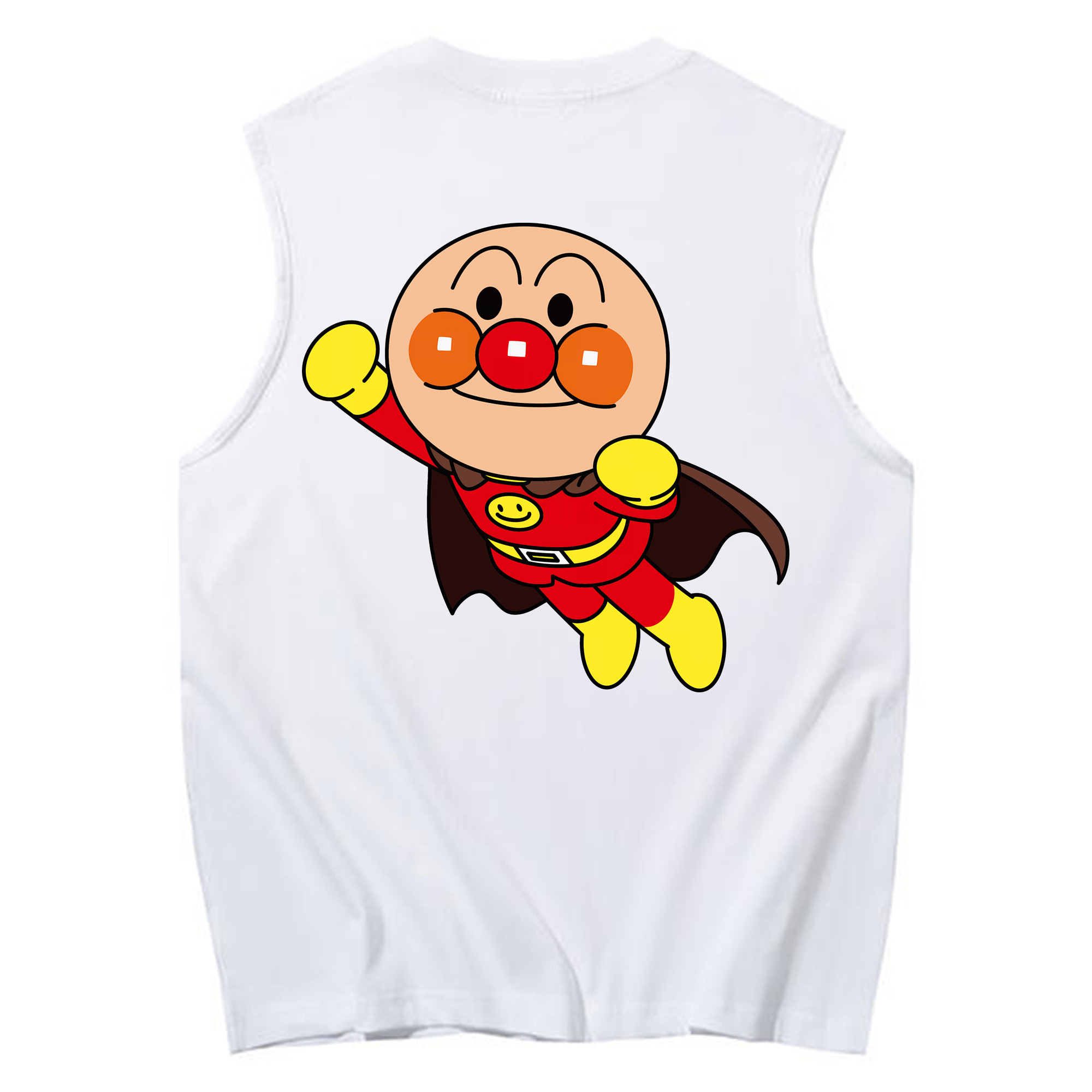 （画像用） アンパンマン Anpanman コットン100％タンクトップ（背面プリント）