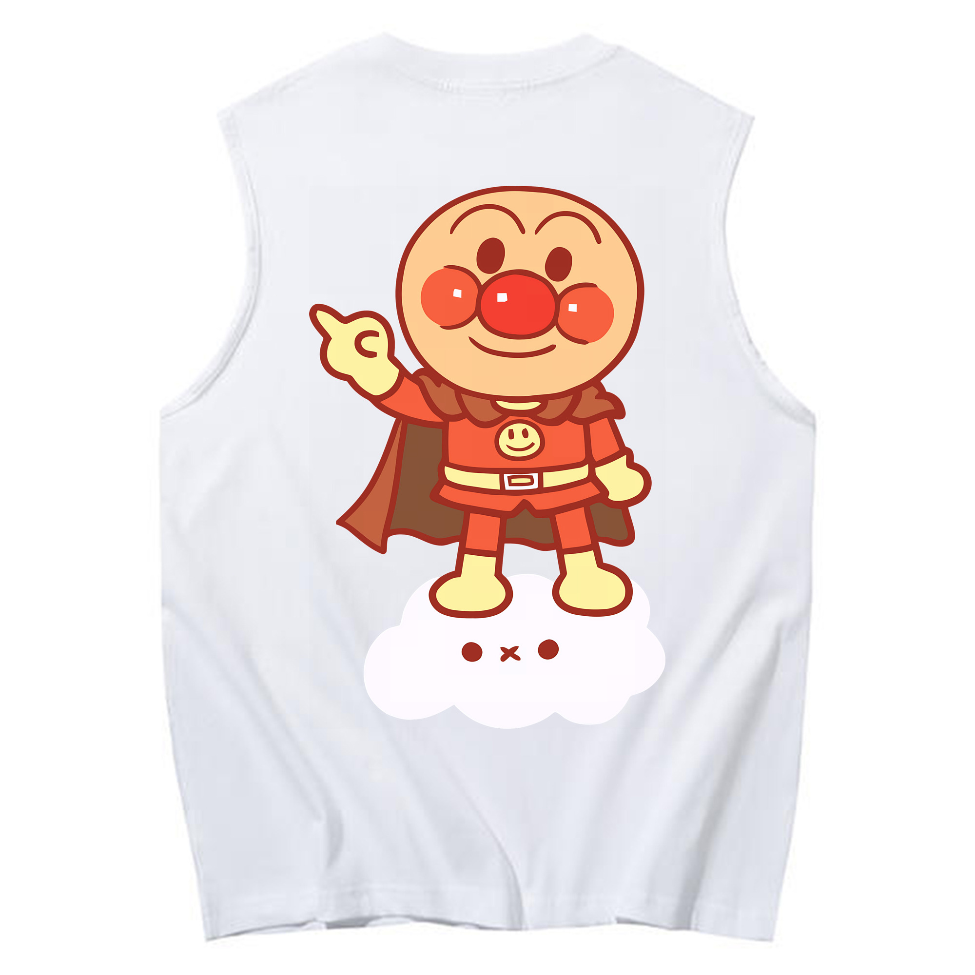 （画像用） アンパンマン Anpanman コットン100％タンクトップ（背面プリント）