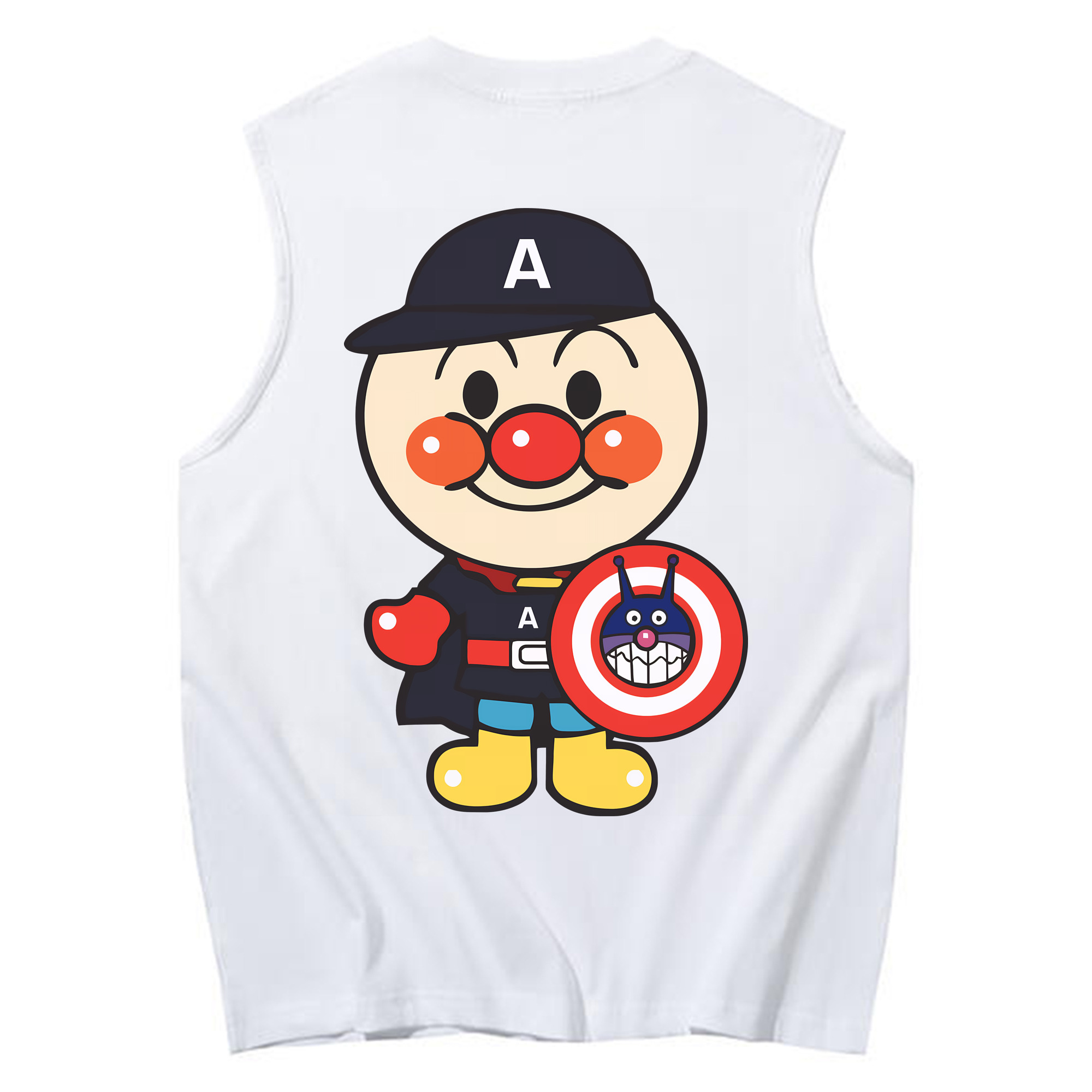 （画像用） アンパンマン Anpanman コットン100％タンクトップ（背面プリント）
