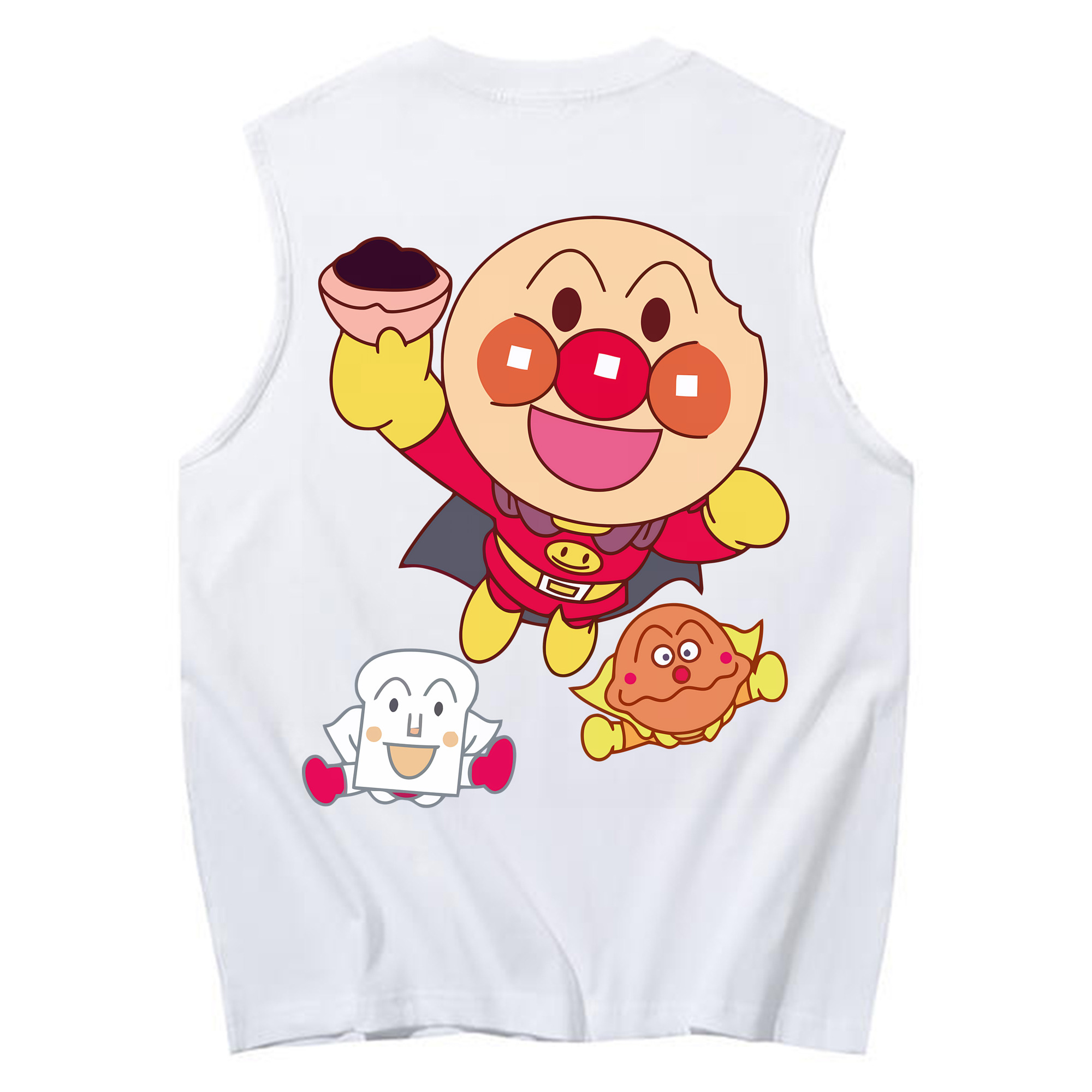 （画像用） アンパンマン Anpanman コットン100％タンクトップ（背面プリント）