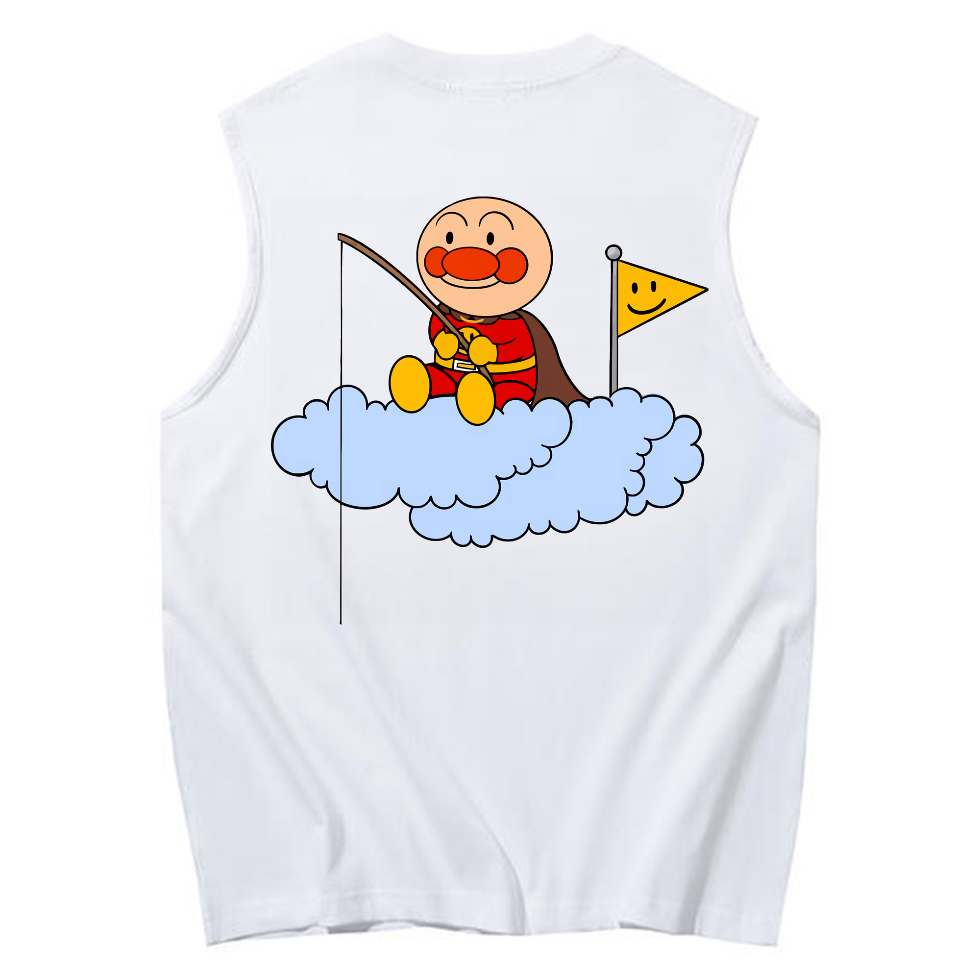 （画像用） アンパンマン Anpanman コットン100％タンクトップ（背面プリント）