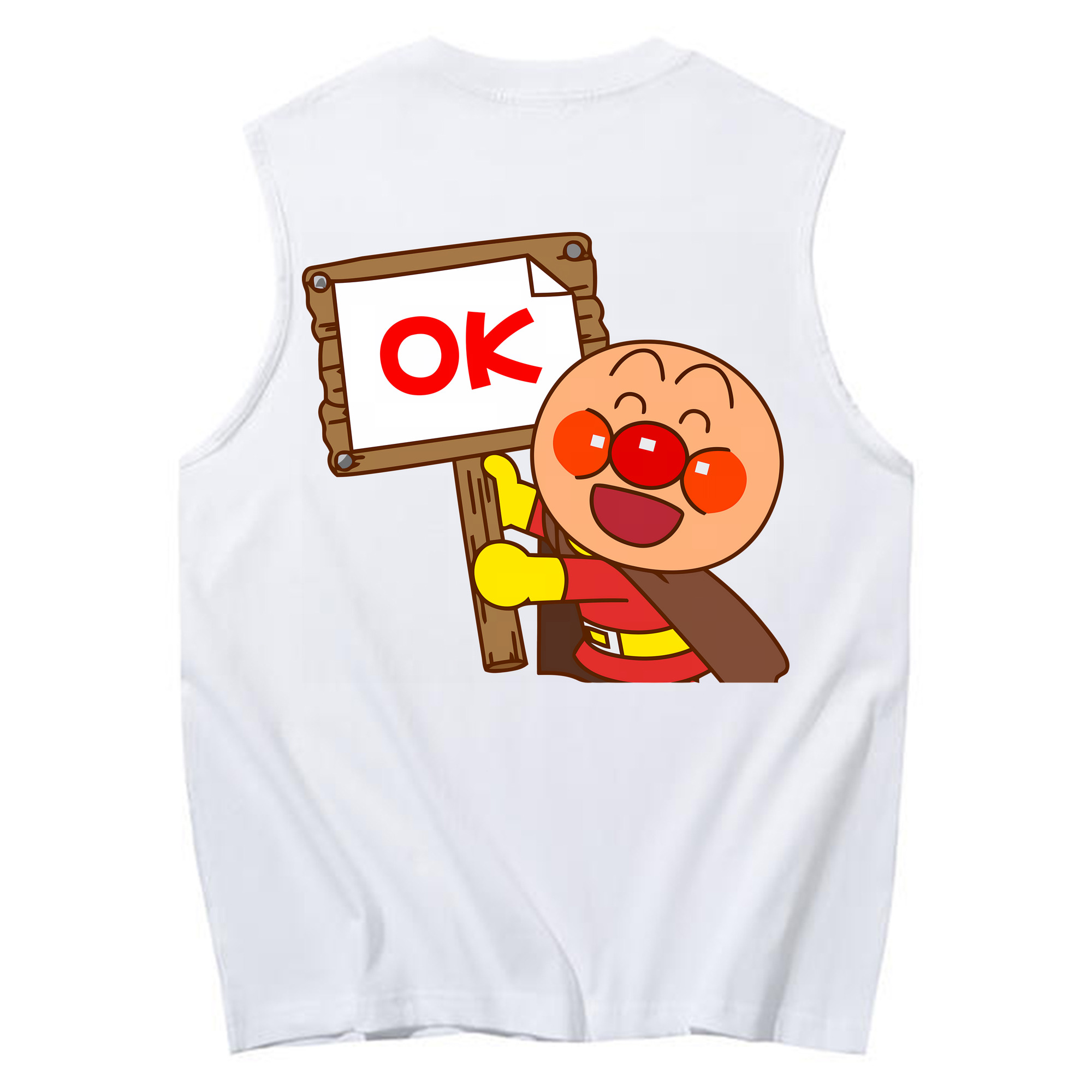（画像用） アンパンマン Anpanman コットン100％タンクトップ（背面プリント）