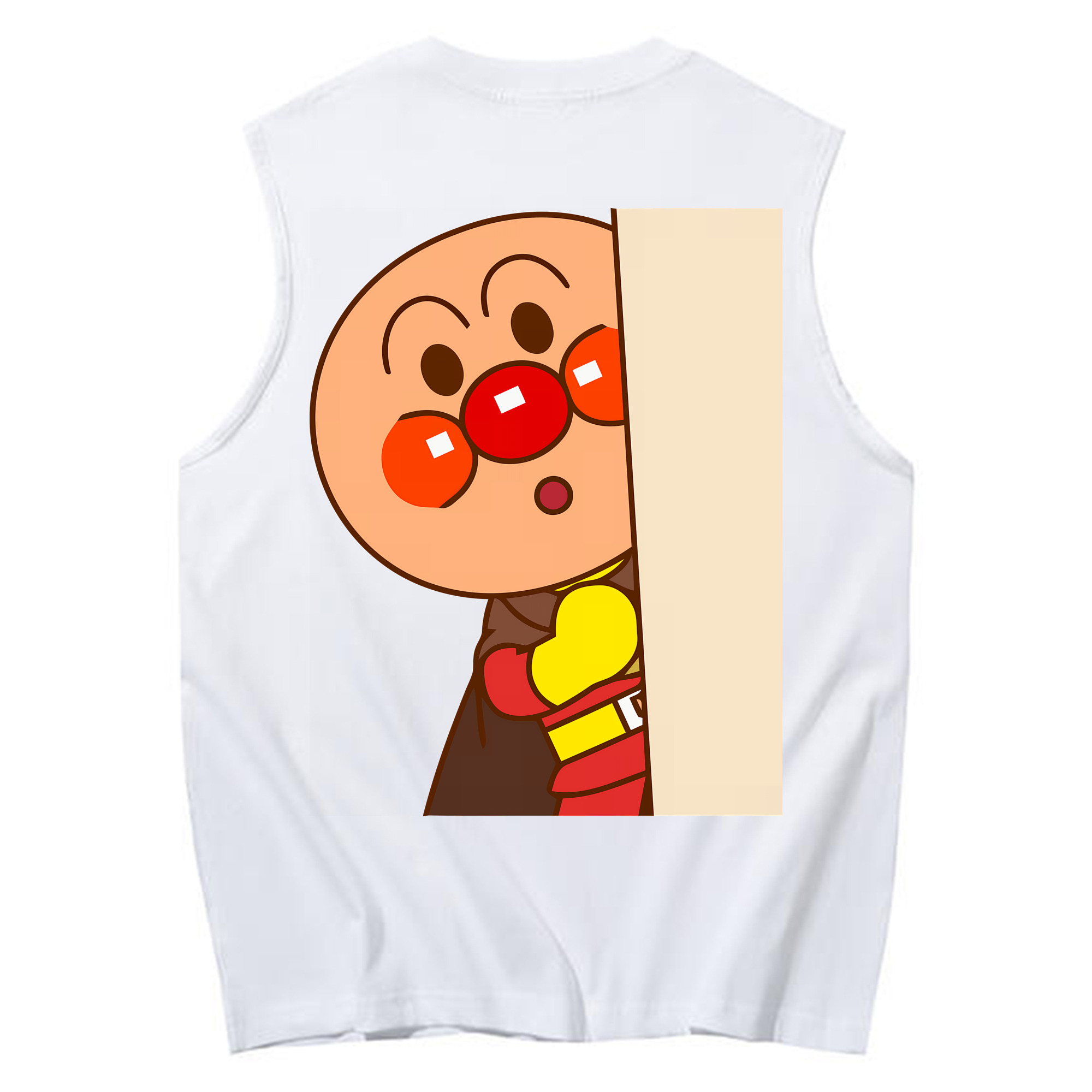 （画像用） アンパンマン Anpanman コットン100％タンクトップ（背面プリント）