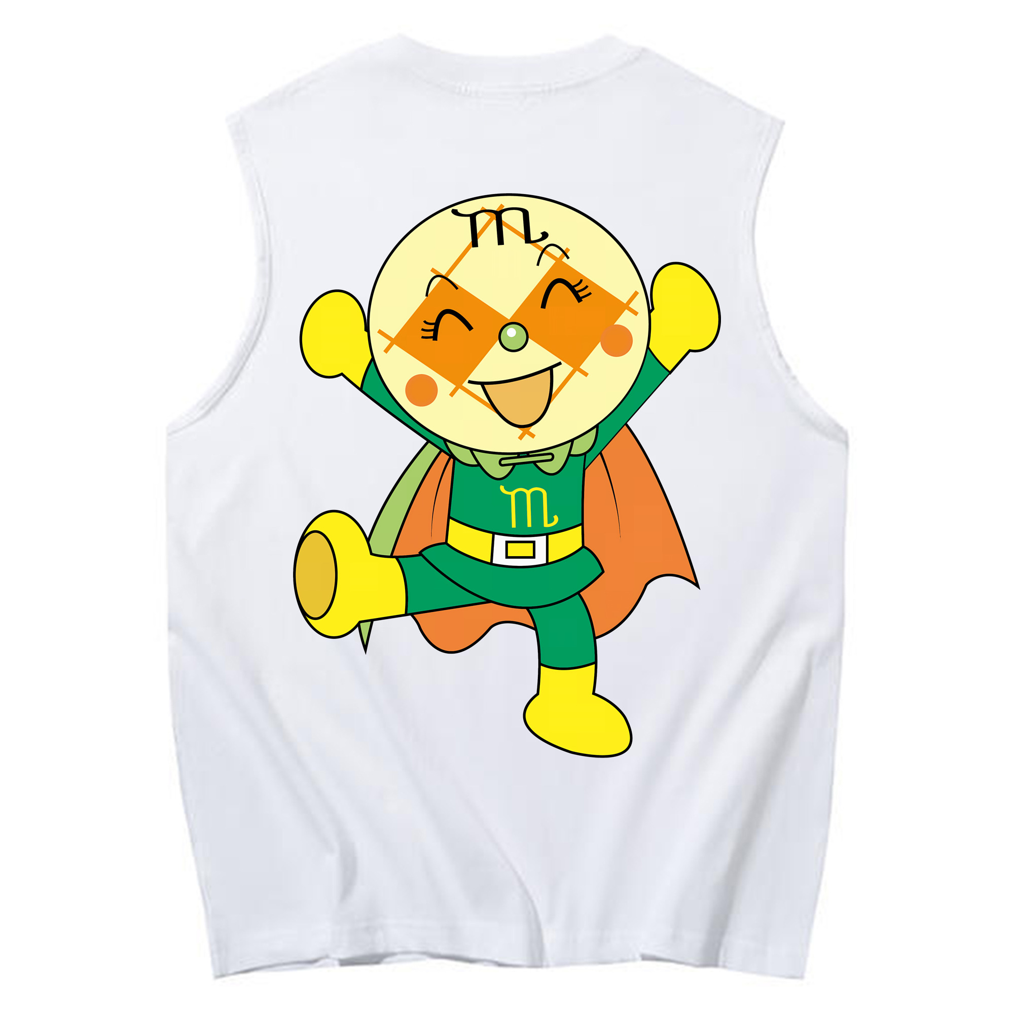 （画像用） アンパンマン Anpanman コットン100％タンクトップ（背面プリント）