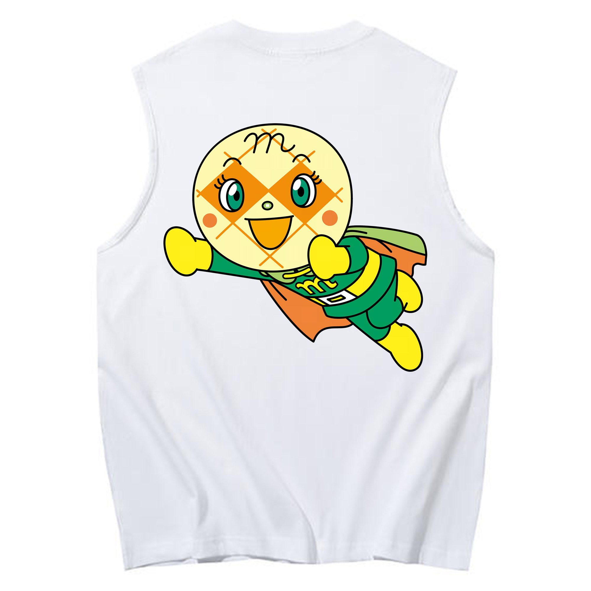 （画像用） アンパンマン Anpanman コットン100％タンクトップ（背面プリント）