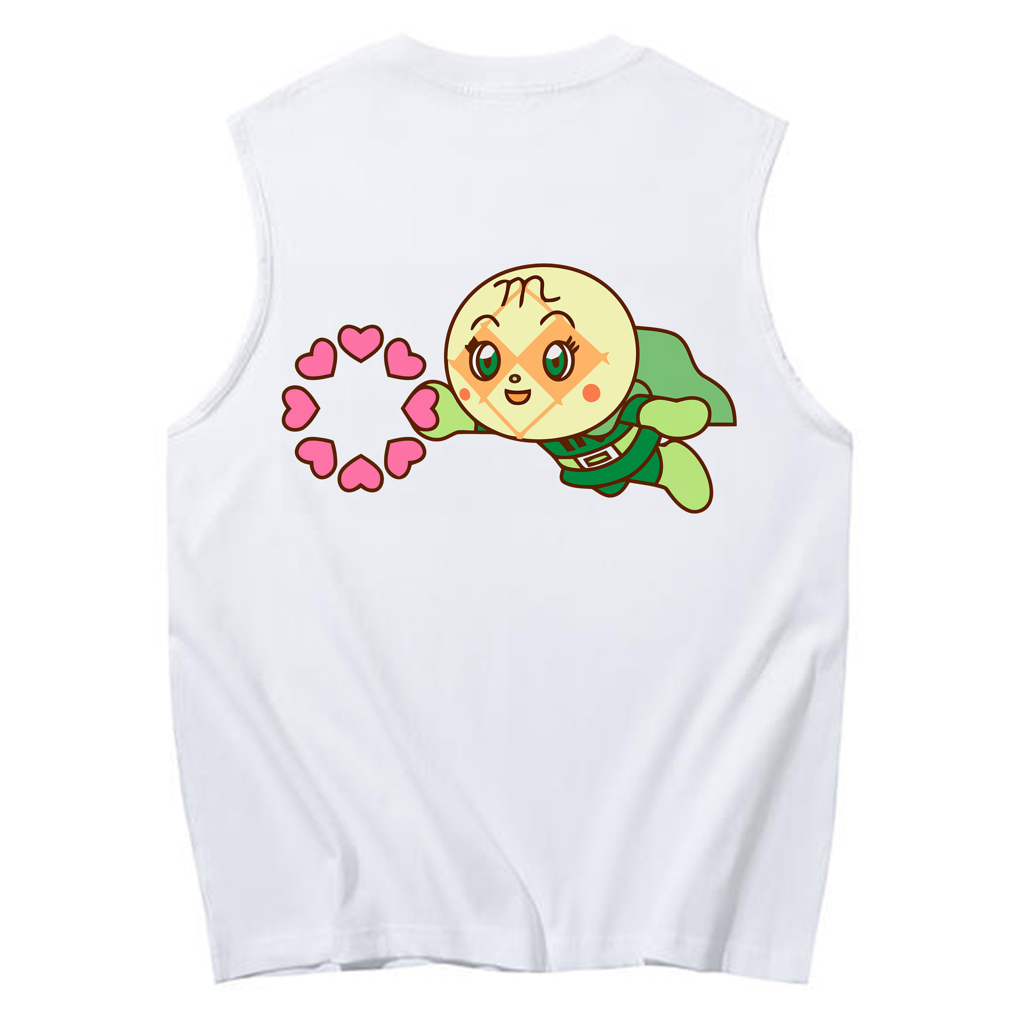 （画像用） アンパンマン Anpanman コットン100％タンクトップ（背面プリント）