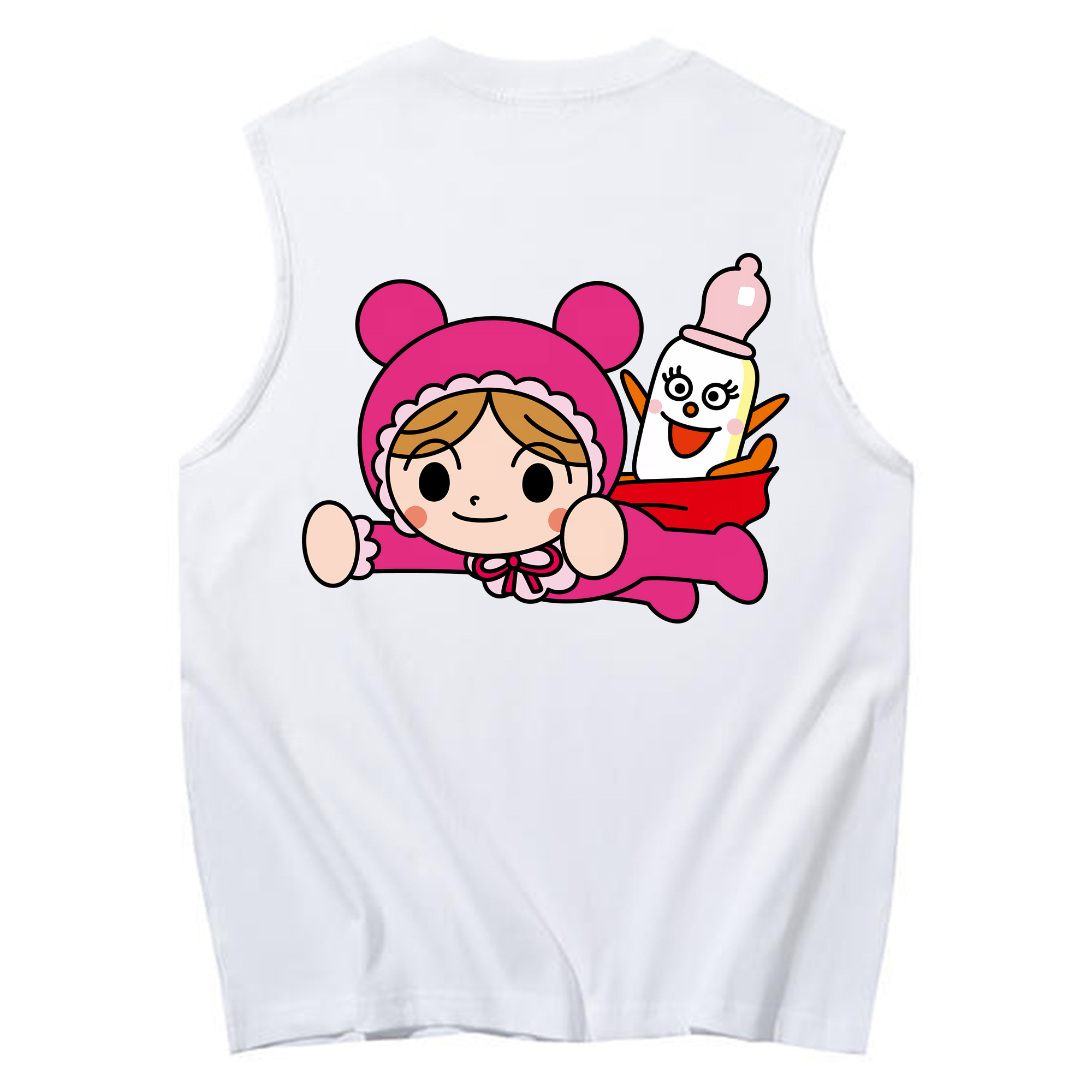 （画像用） アンパンマン Anpanman コットン100％タンクトップ（背面プリント）