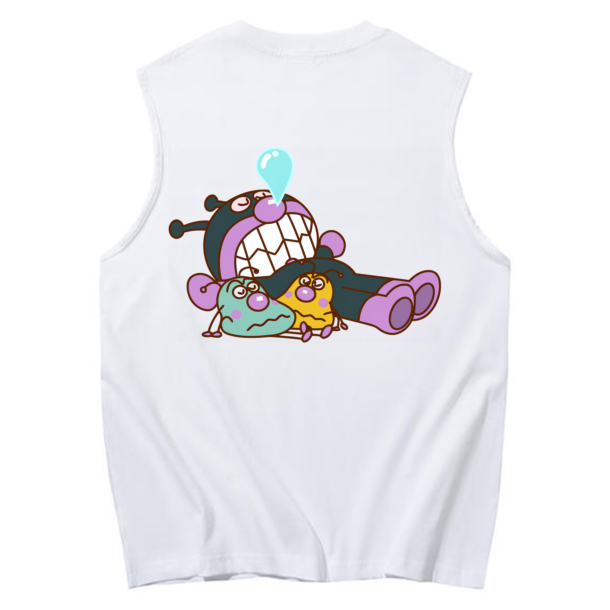 （画像用） アンパンマン Anpanman コットン100％タンクトップ（背面プリント）