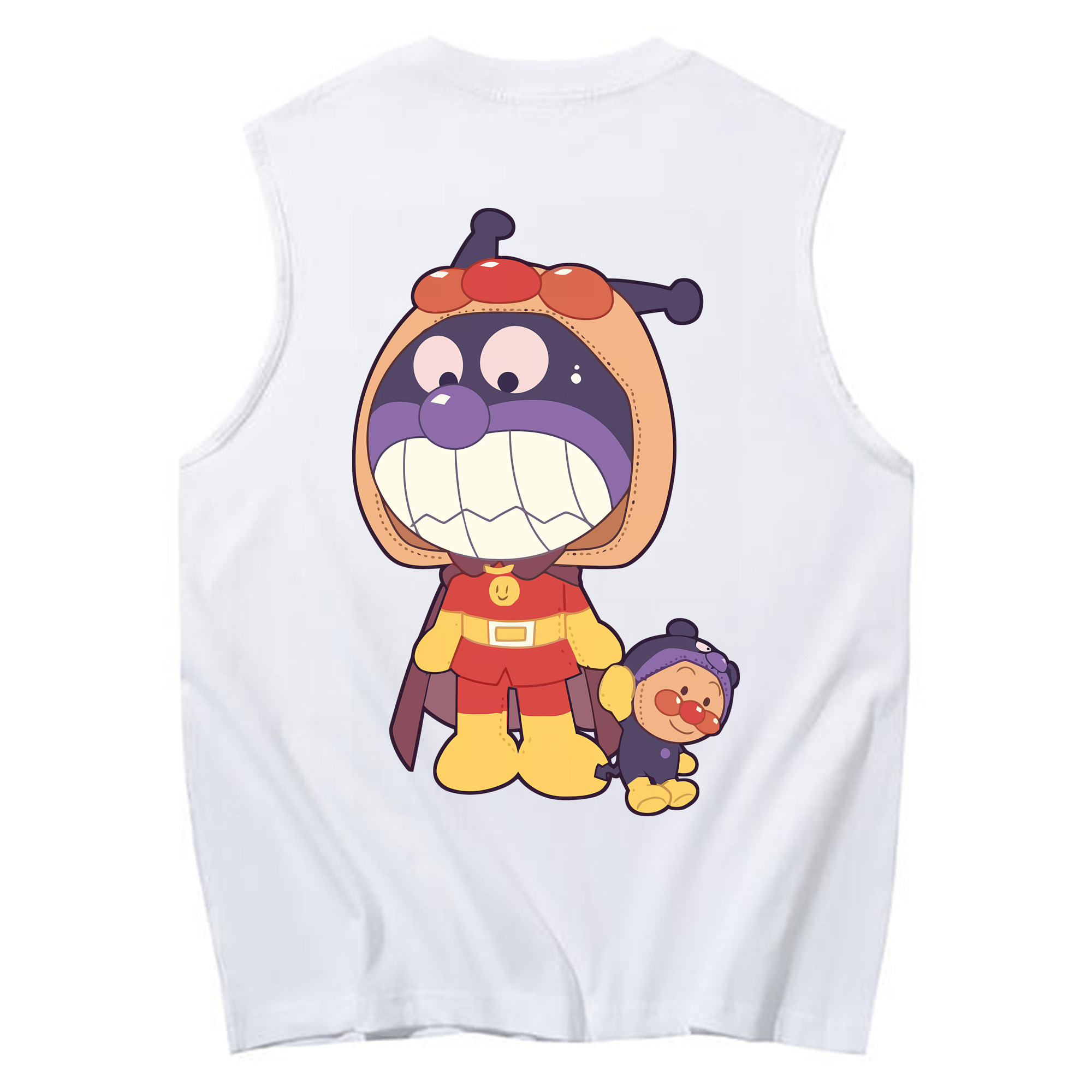 （画像用） アンパンマン Anpanman コットン100％タンクトップ（背面プリント）