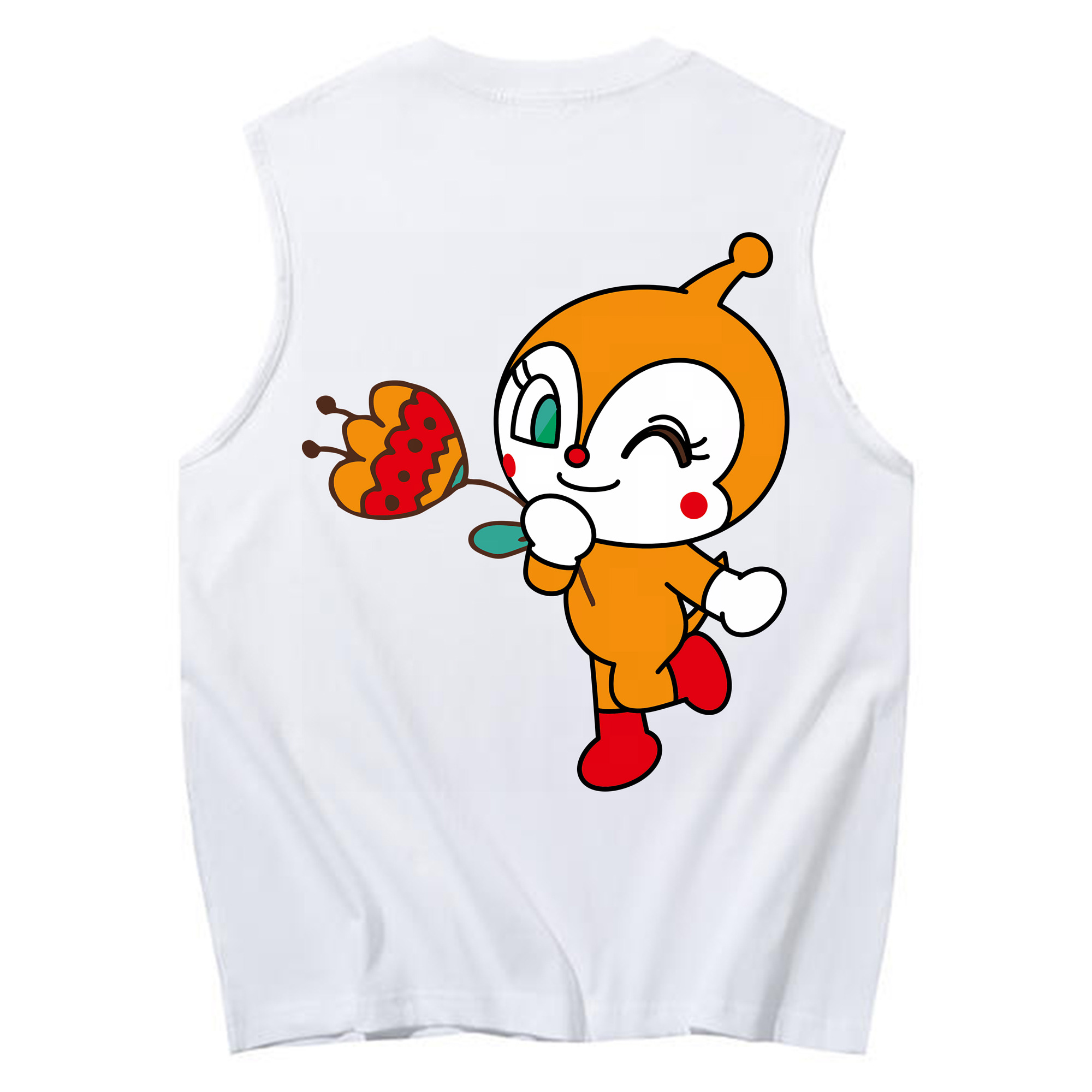 （画像用） アンパンマン Anpanman コットン100％タンクトップ（背面プリント）
