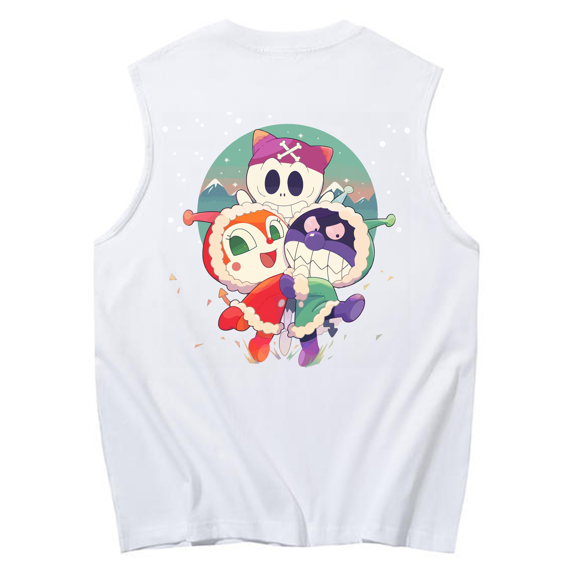 （画像用） アンパンマン Anpanman コットン100％タンクトップ（背面プリント）