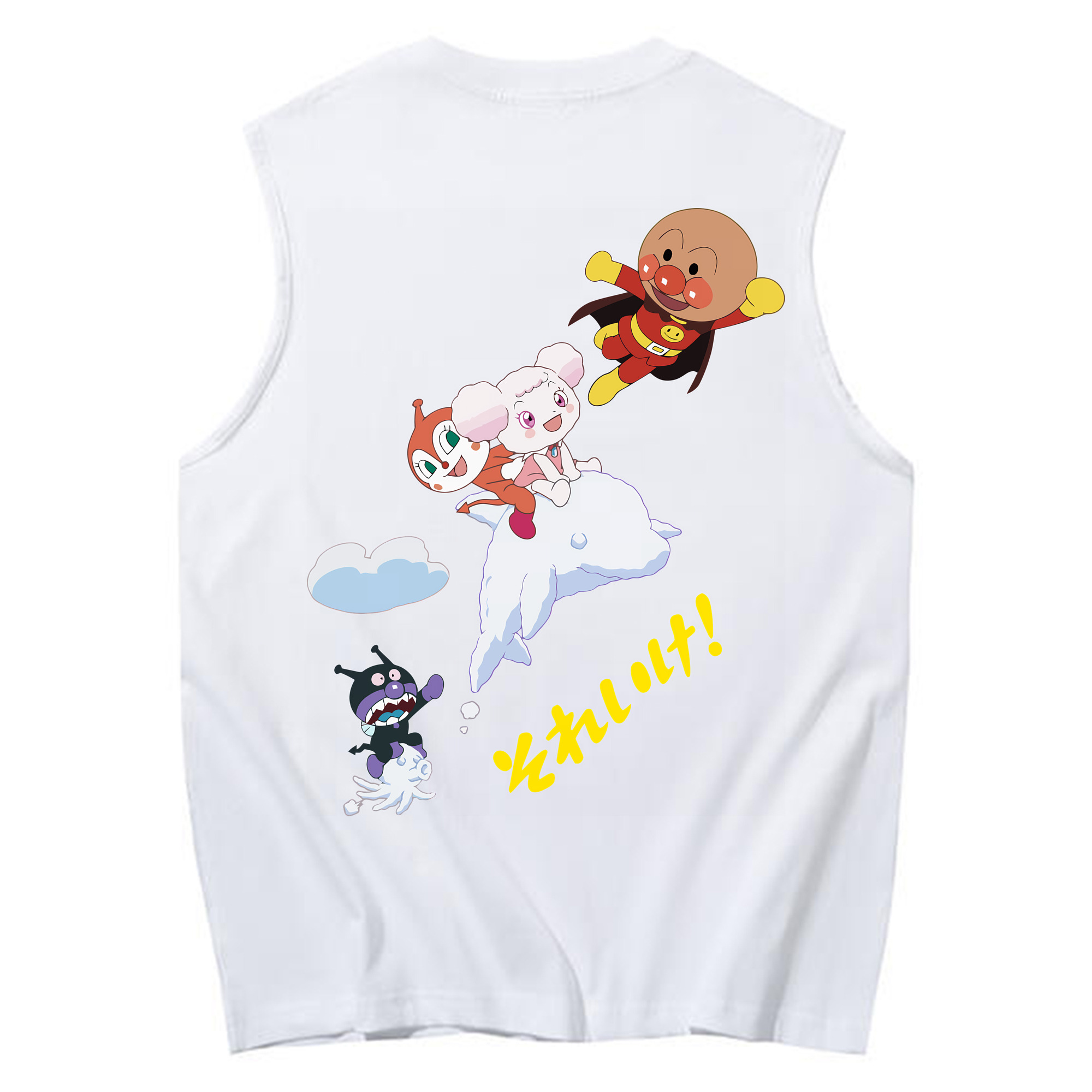 （画像用） アンパンマン Anpanman コットン100％タンクトップ（背面プリント）