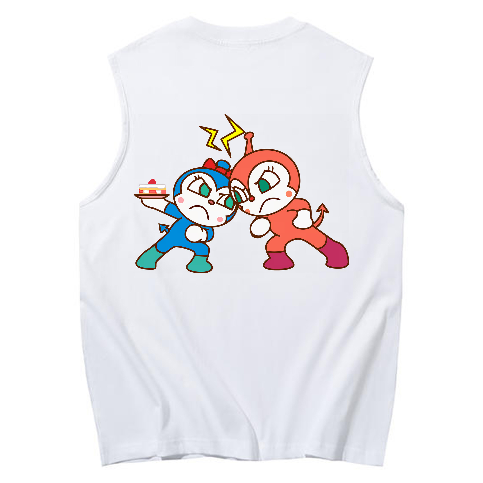 （画像用） アンパンマン Anpanman コットン100％タンクトップ（背面プリント）