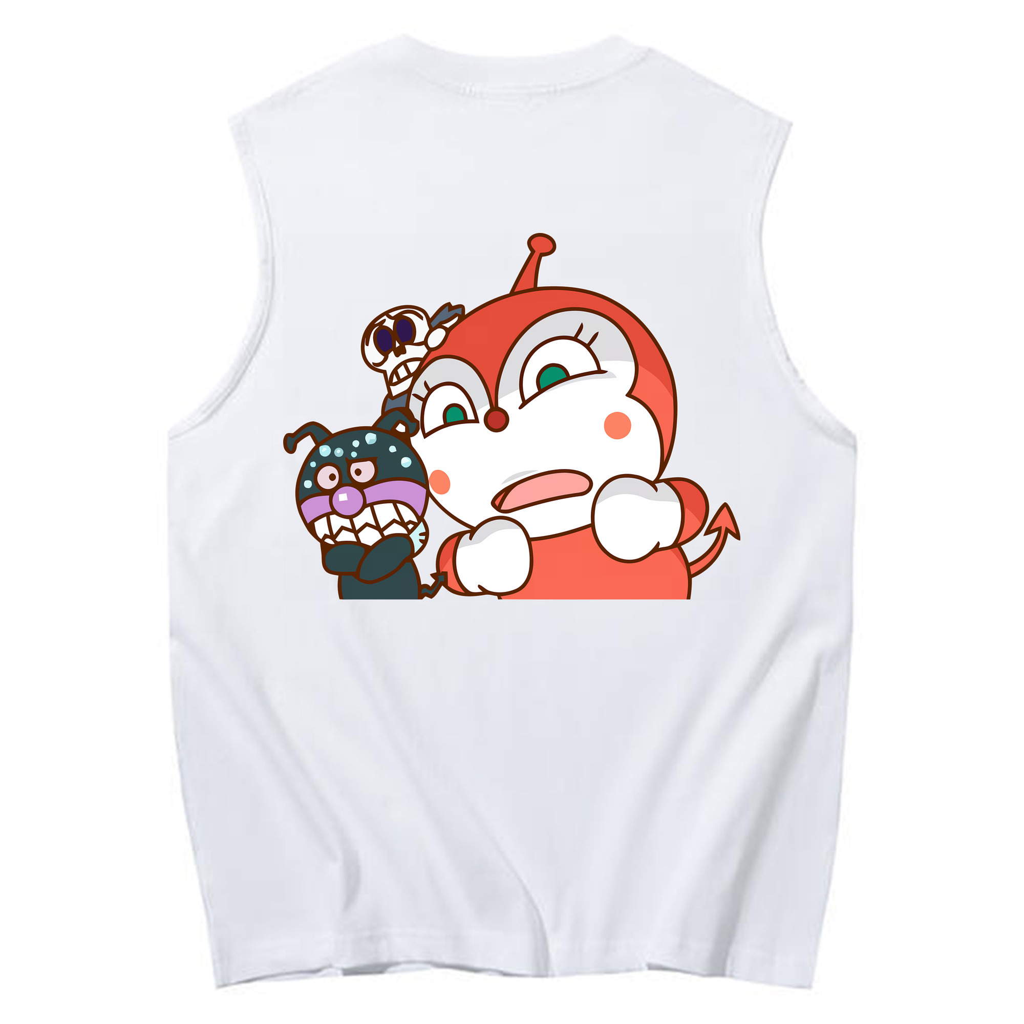 （画像用） アンパンマン Anpanman コットン100％タンクトップ（背面プリント）