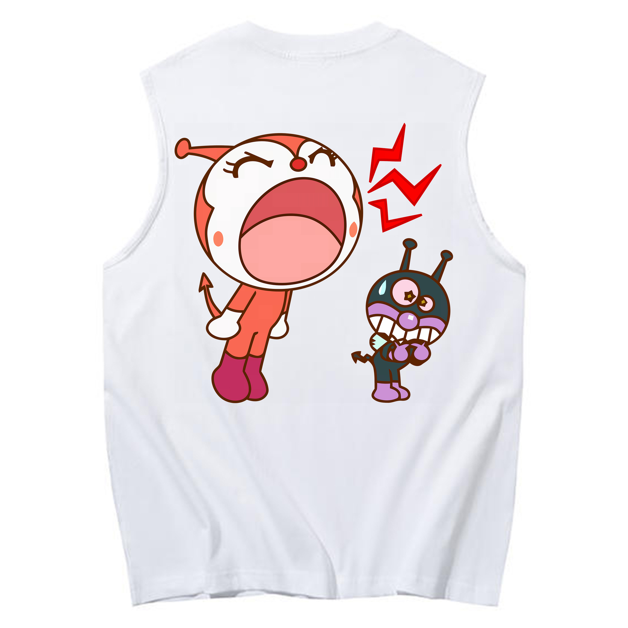 （画像用） アンパンマン Anpanman コットン100％タンクトップ（背面プリント）