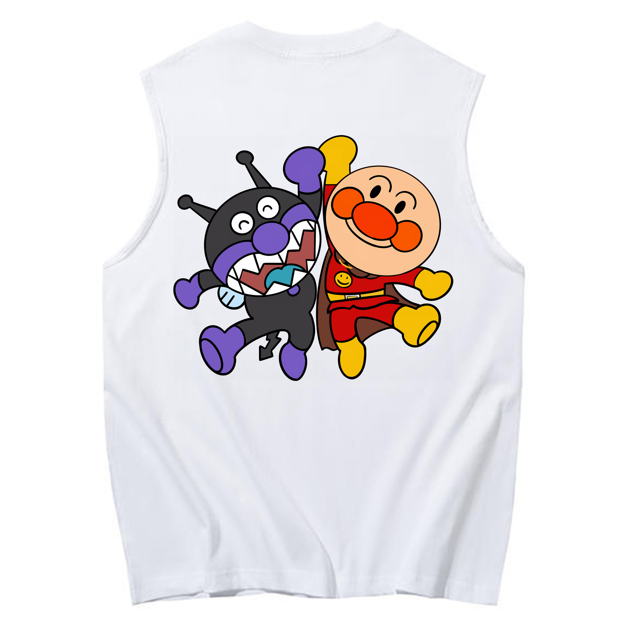 （画像用） アンパンマン Anpanman コットン100％タンクトップ（背面プリント）