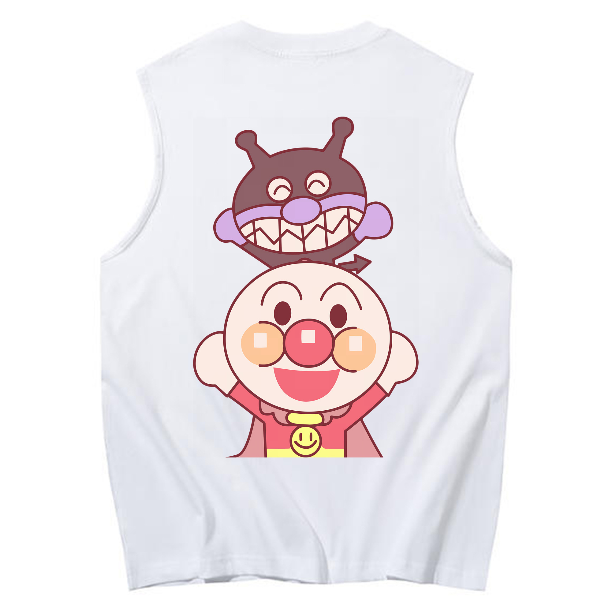 （画像用） アンパンマン Anpanman コットン100％タンクトップ（背面プリント）