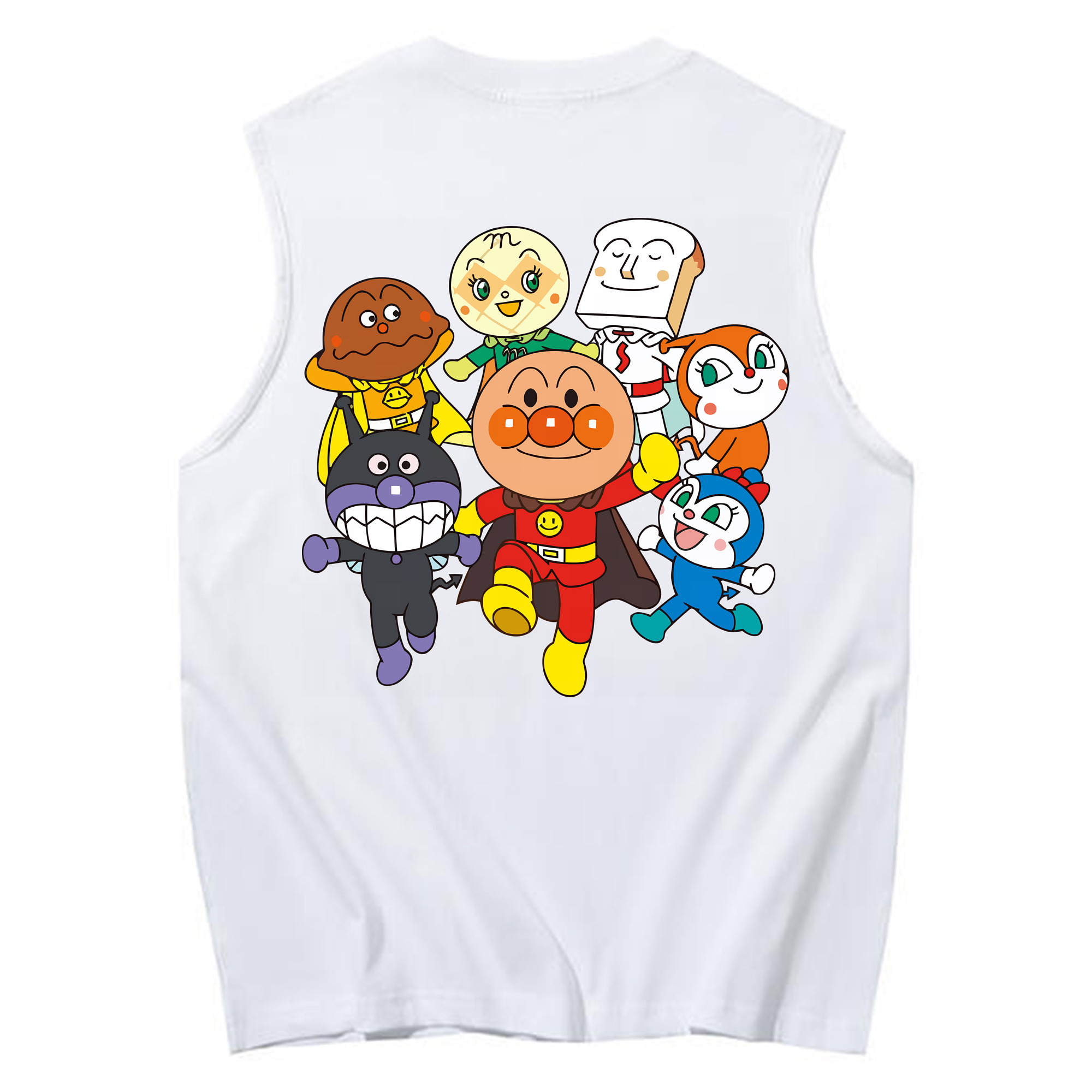 （画像用） アンパンマン Anpanman コットン100％タンクトップ（背面プリント）