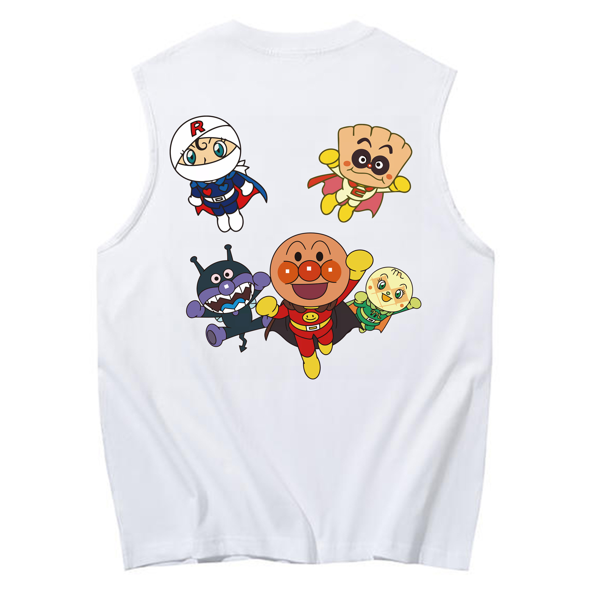 （画像用） アンパンマン Anpanman コットン100％タンクトップ（背面プリント）