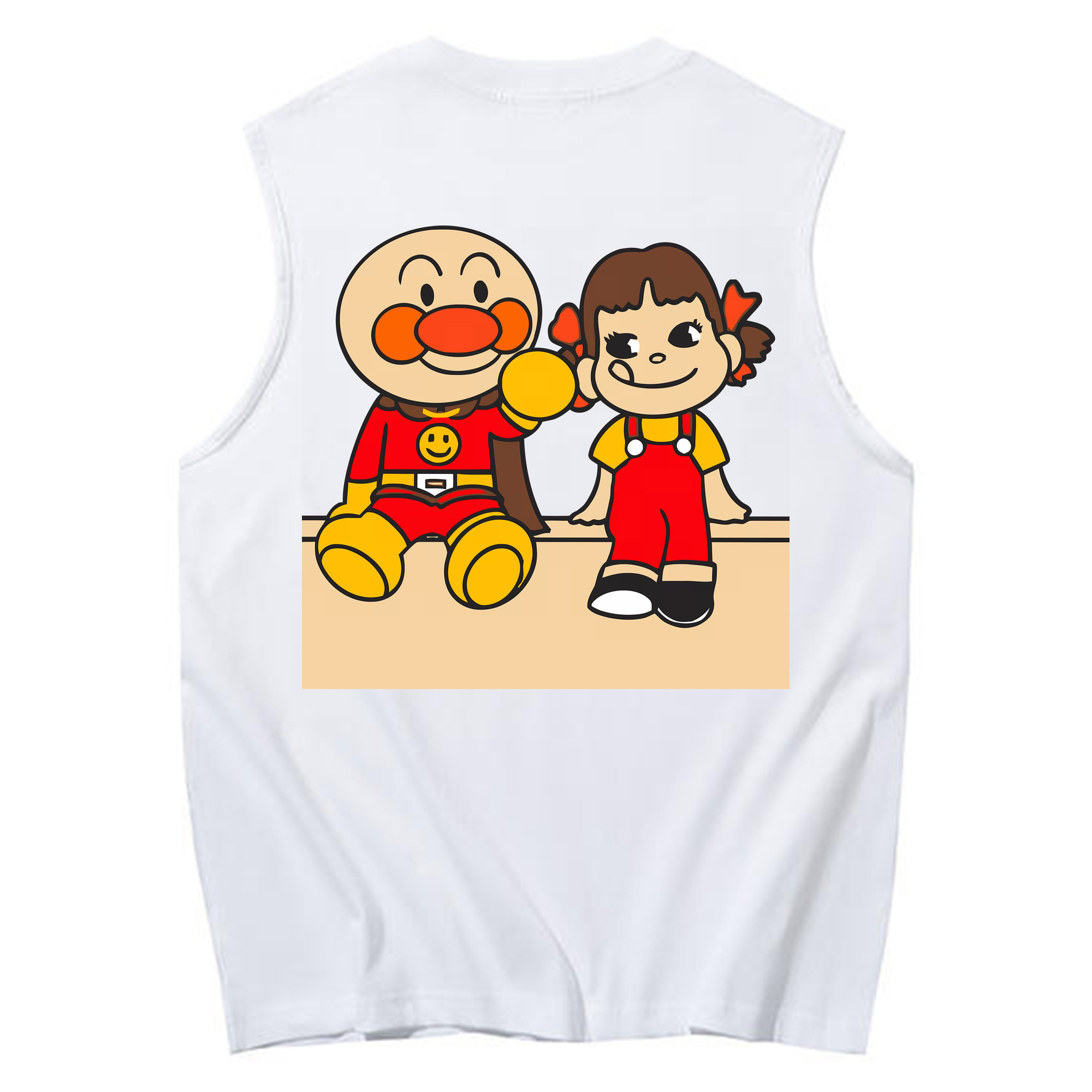 （画像用） アンパンマン Anpanman コットン100％タンクトップ（背面プリント）
