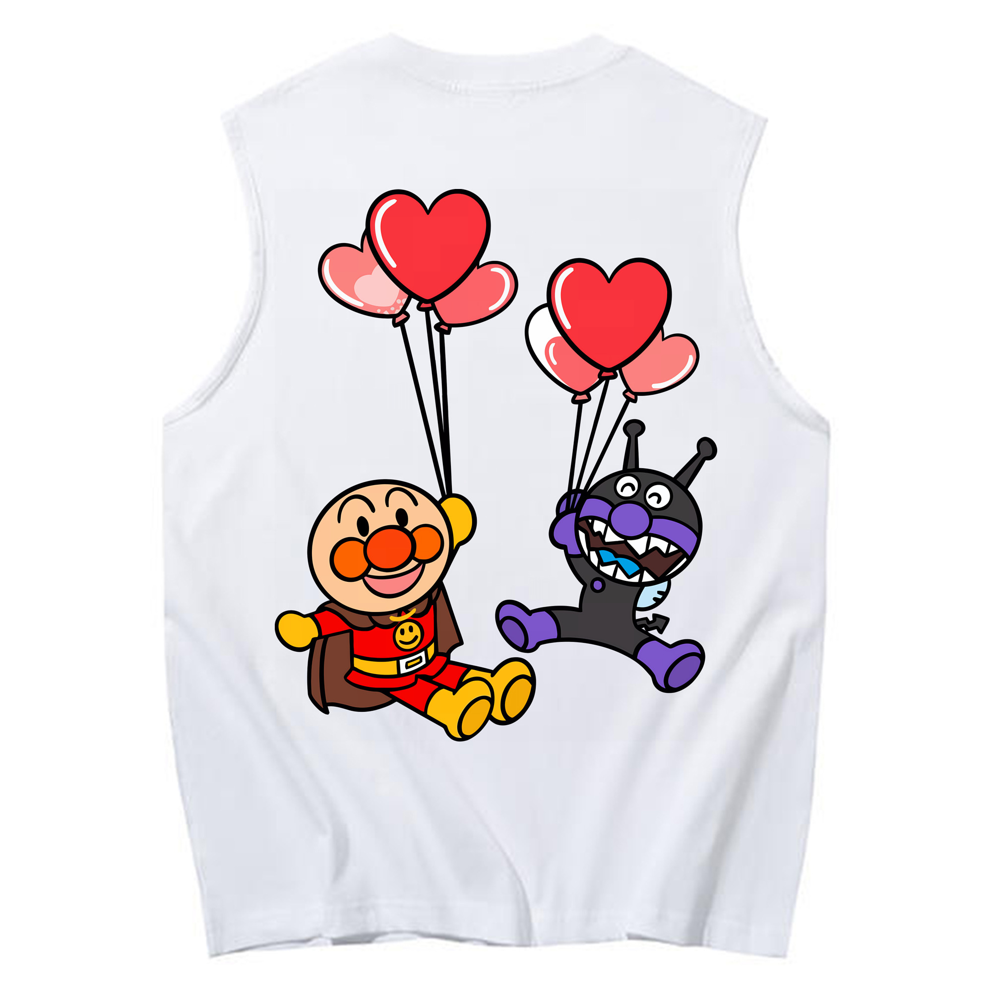 （画像用） アンパンマン Anpanman コットン100％タンクトップ（背面プリント）