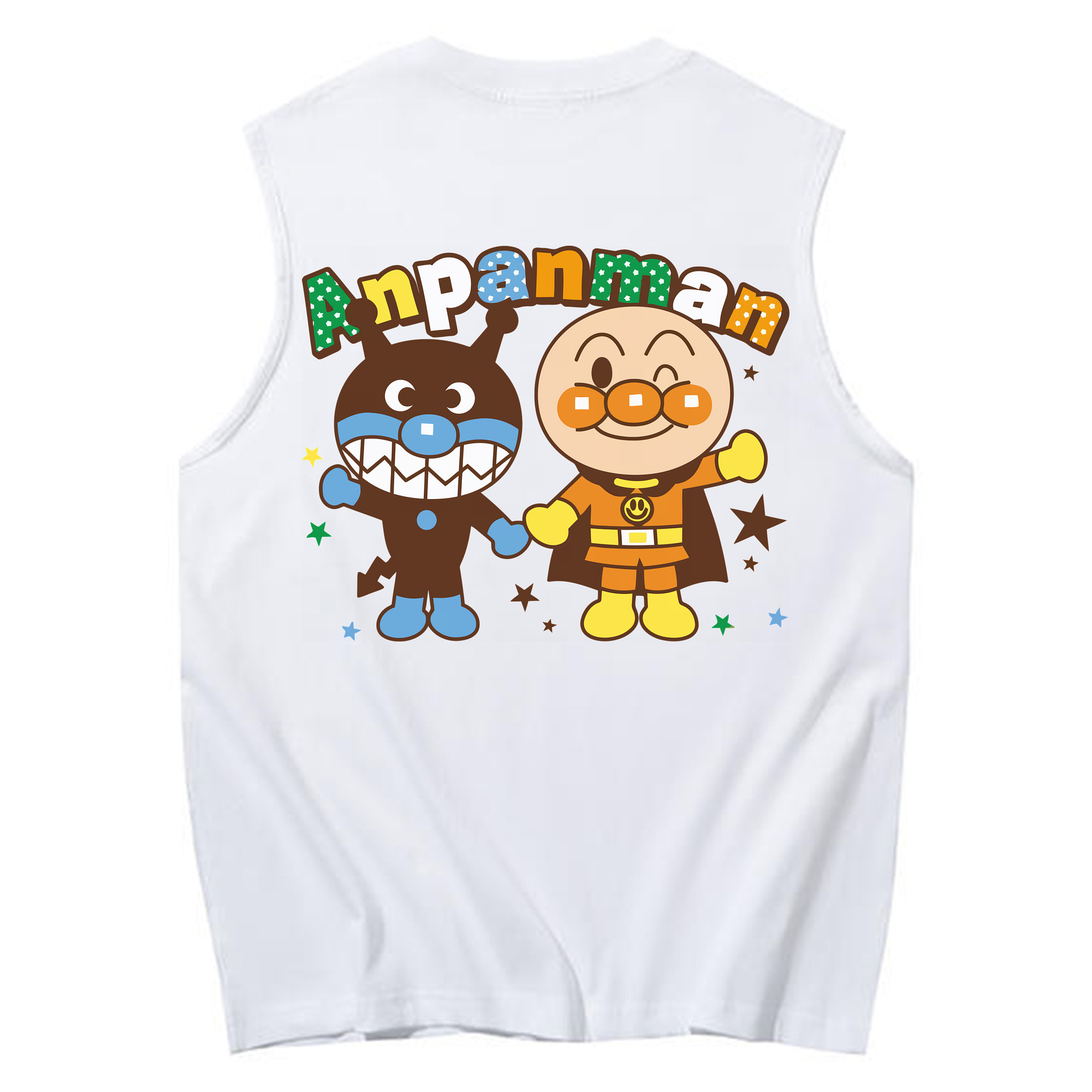 （画像用） アンパンマン Anpanman コットン100％タンクトップ（背面プリント）