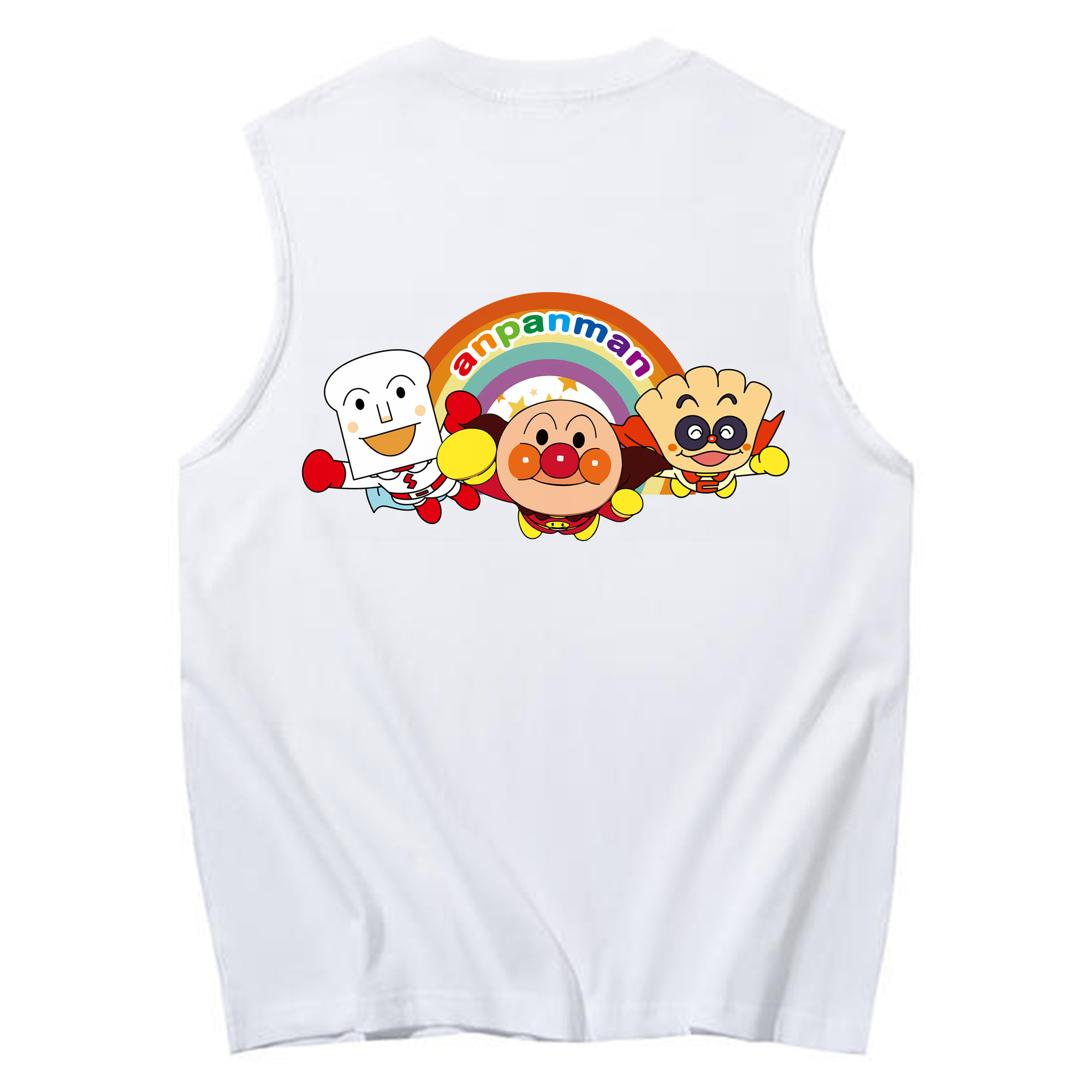 （画像用） アンパンマン Anpanman コットン100％タンクトップ（背面プリント）