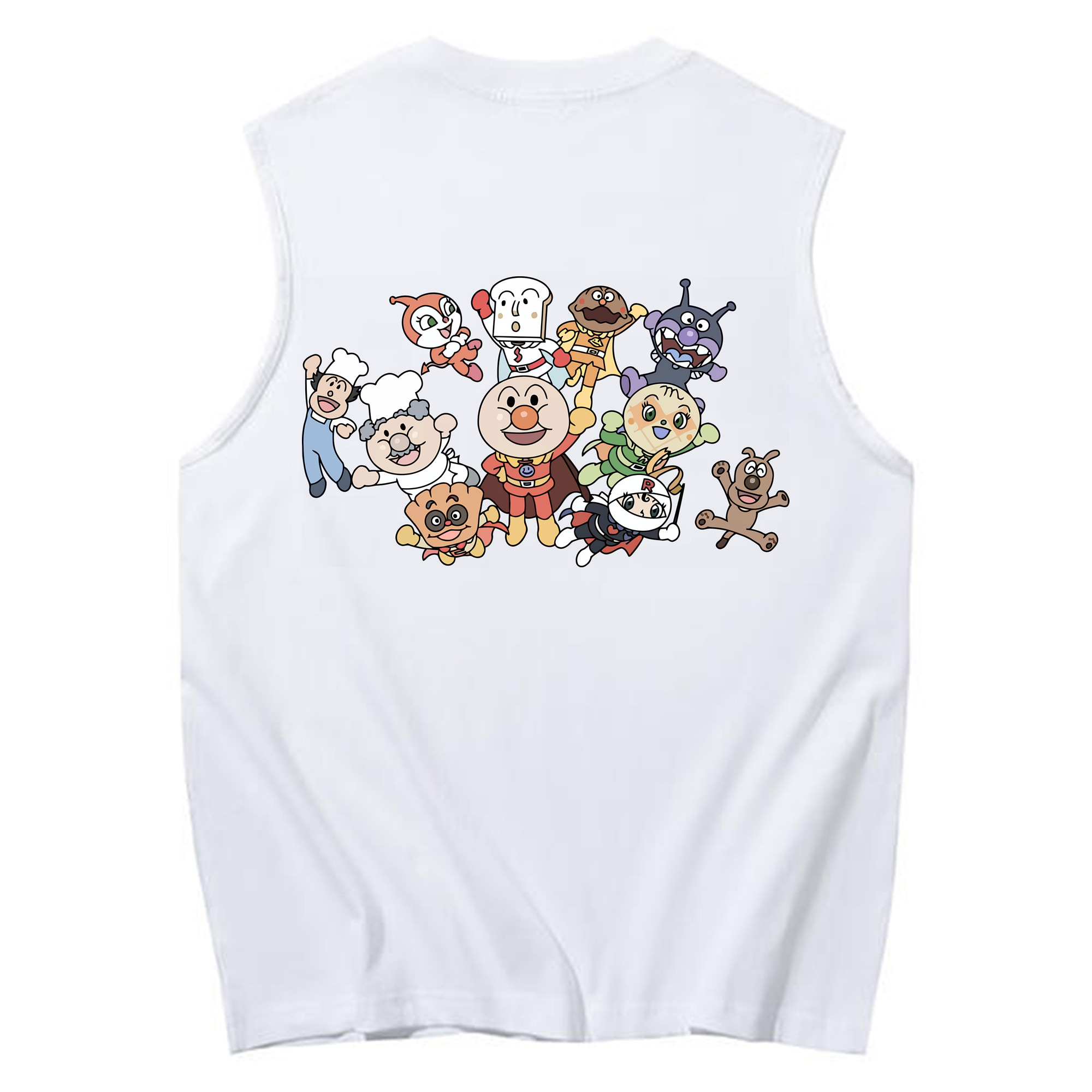 （画像用） アンパンマン Anpanman コットン100％タンクトップ（背面プリント）
