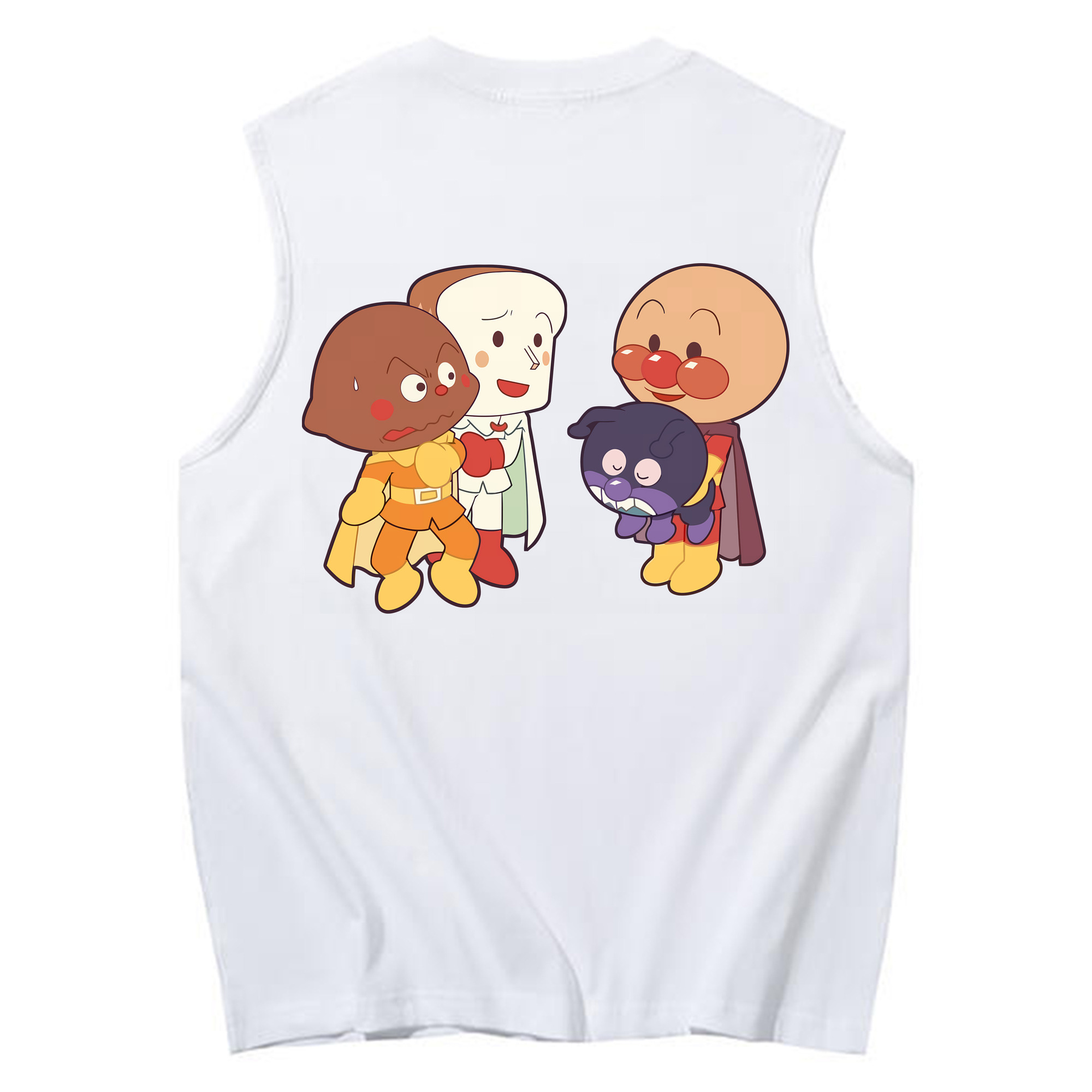 （画像用） アンパンマン Anpanman コットン100％タンクトップ（背面プリント）