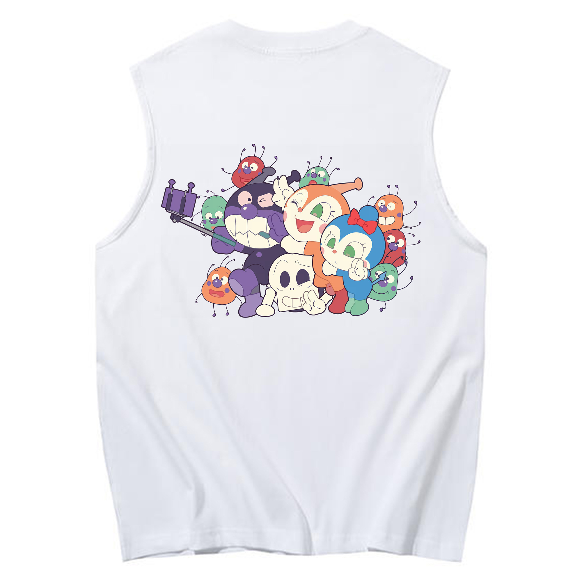 （画像用） アンパンマン Anpanman コットン100％タンクトップ（背面プリント）
