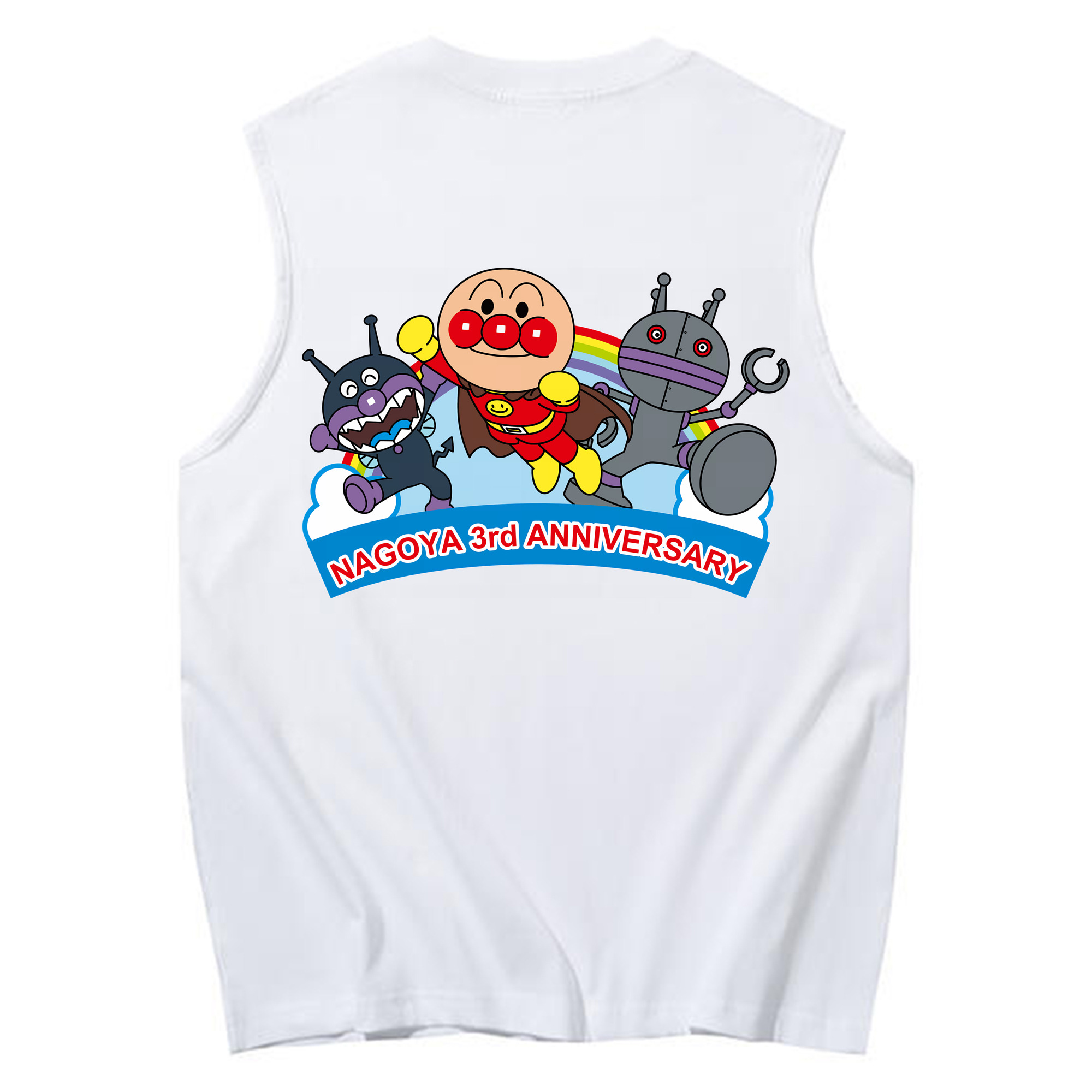 （画像用） アンパンマン Anpanman コットン100％タンクトップ（背面プリント）