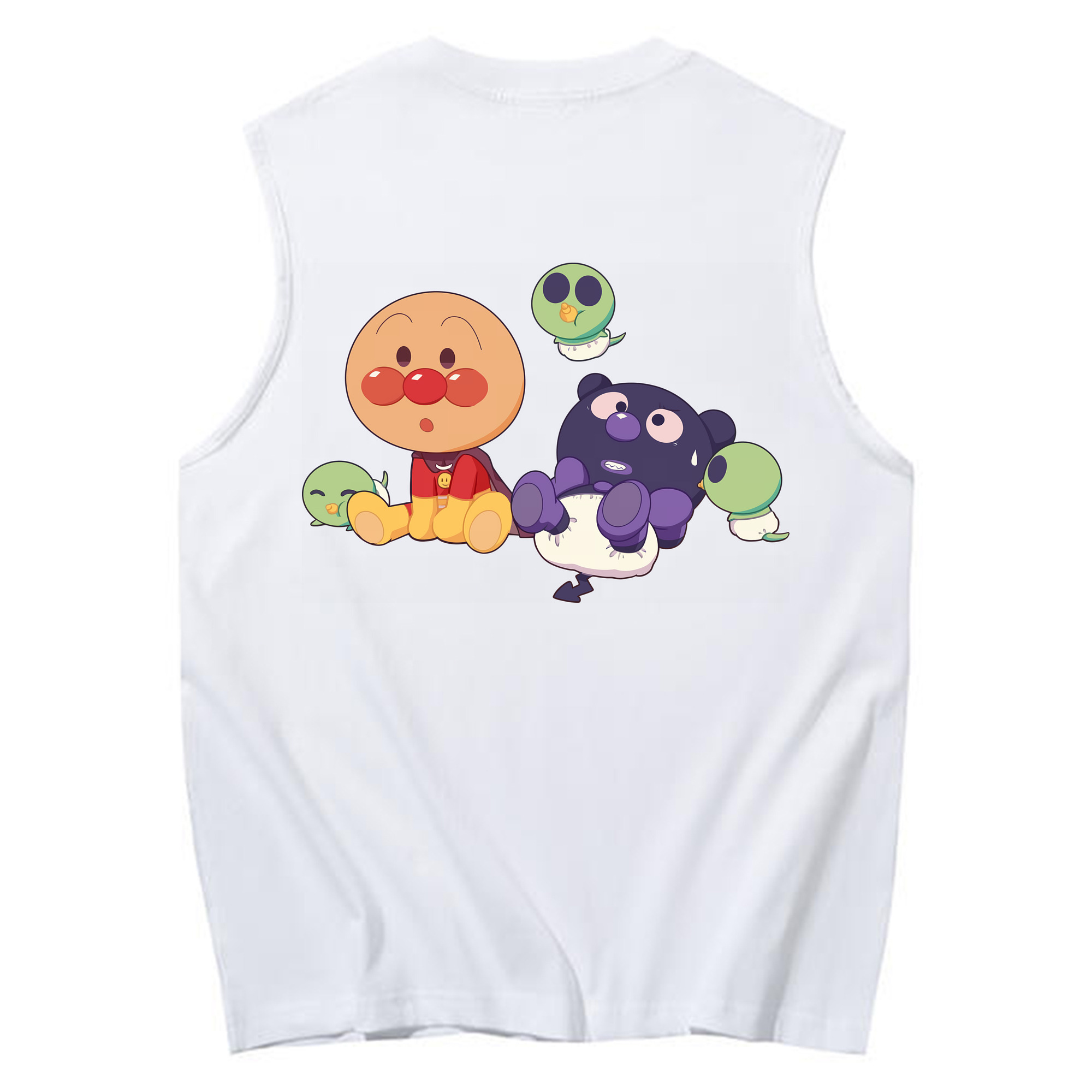 （画像用） アンパンマン Anpanman コットン100％タンクトップ（背面プリント）
