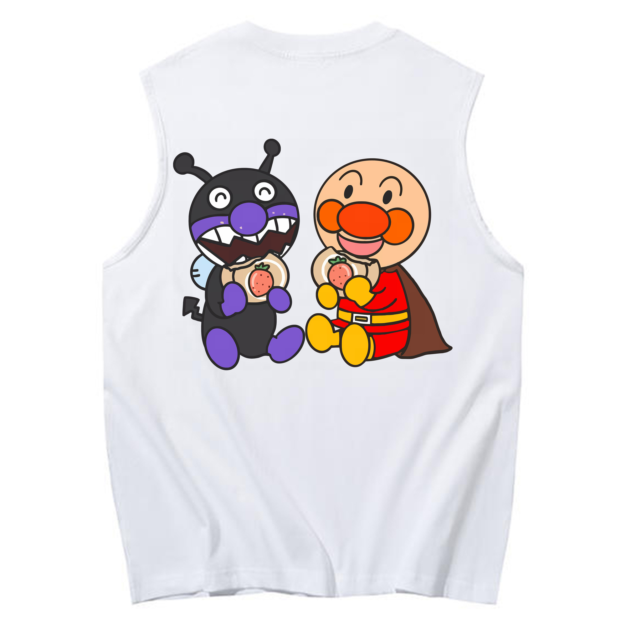 （画像用） アンパンマン Anpanman コットン100％タンクトップ（背面プリント）