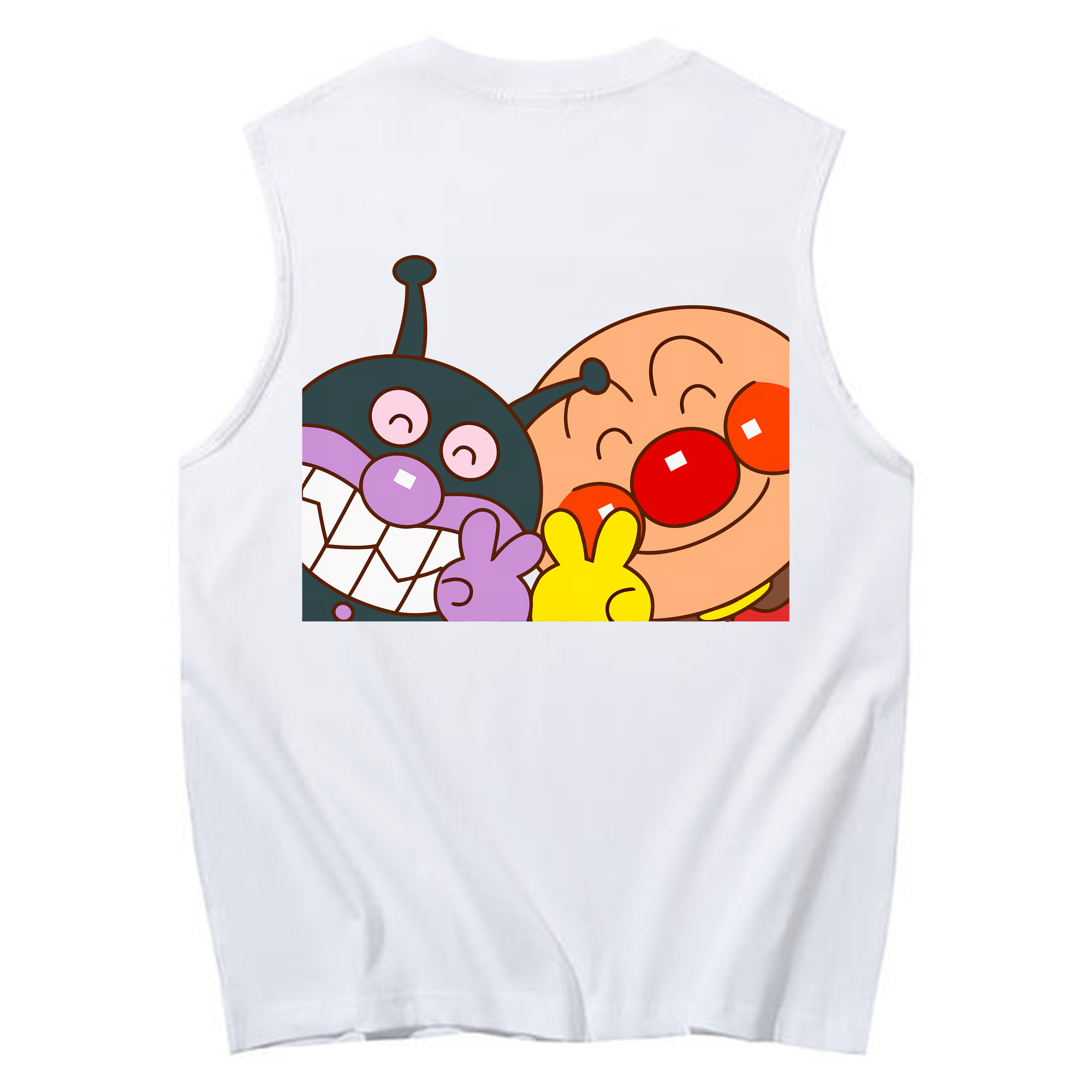 （画像用） アンパンマン Anpanman コットン100％タンクトップ（背面プリント）