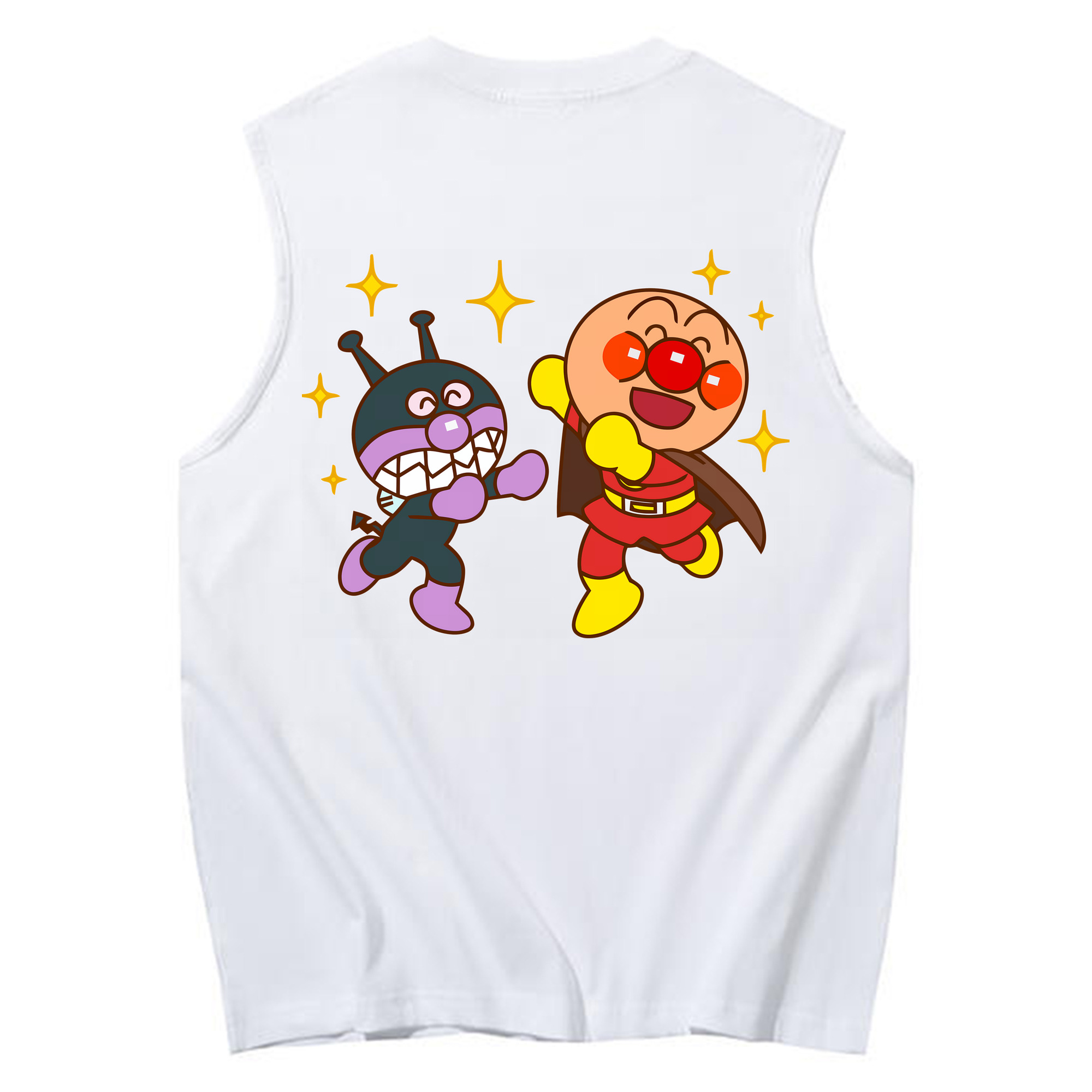 （画像用） アンパンマン Anpanman コットン100％タンクトップ（背面プリント）