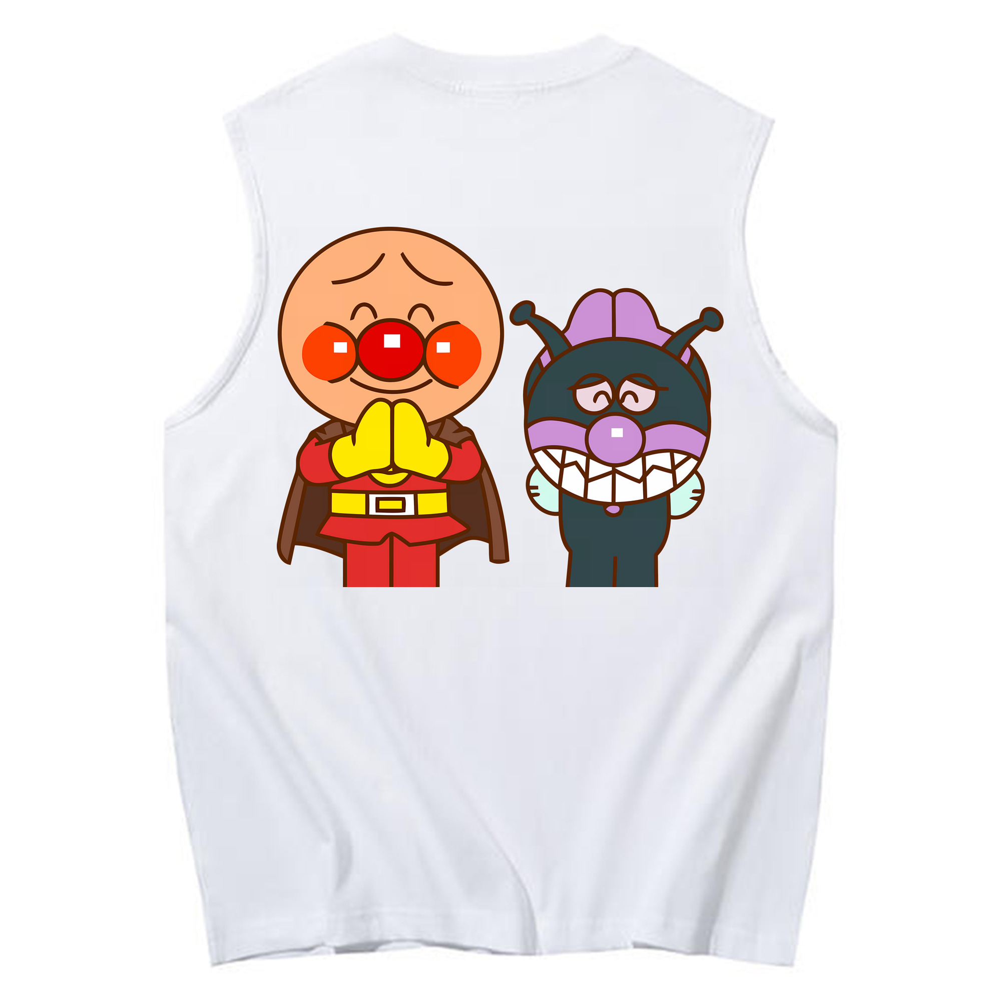 （画像用） アンパンマン Anpanman コットン100％タンクトップ（背面プリント）