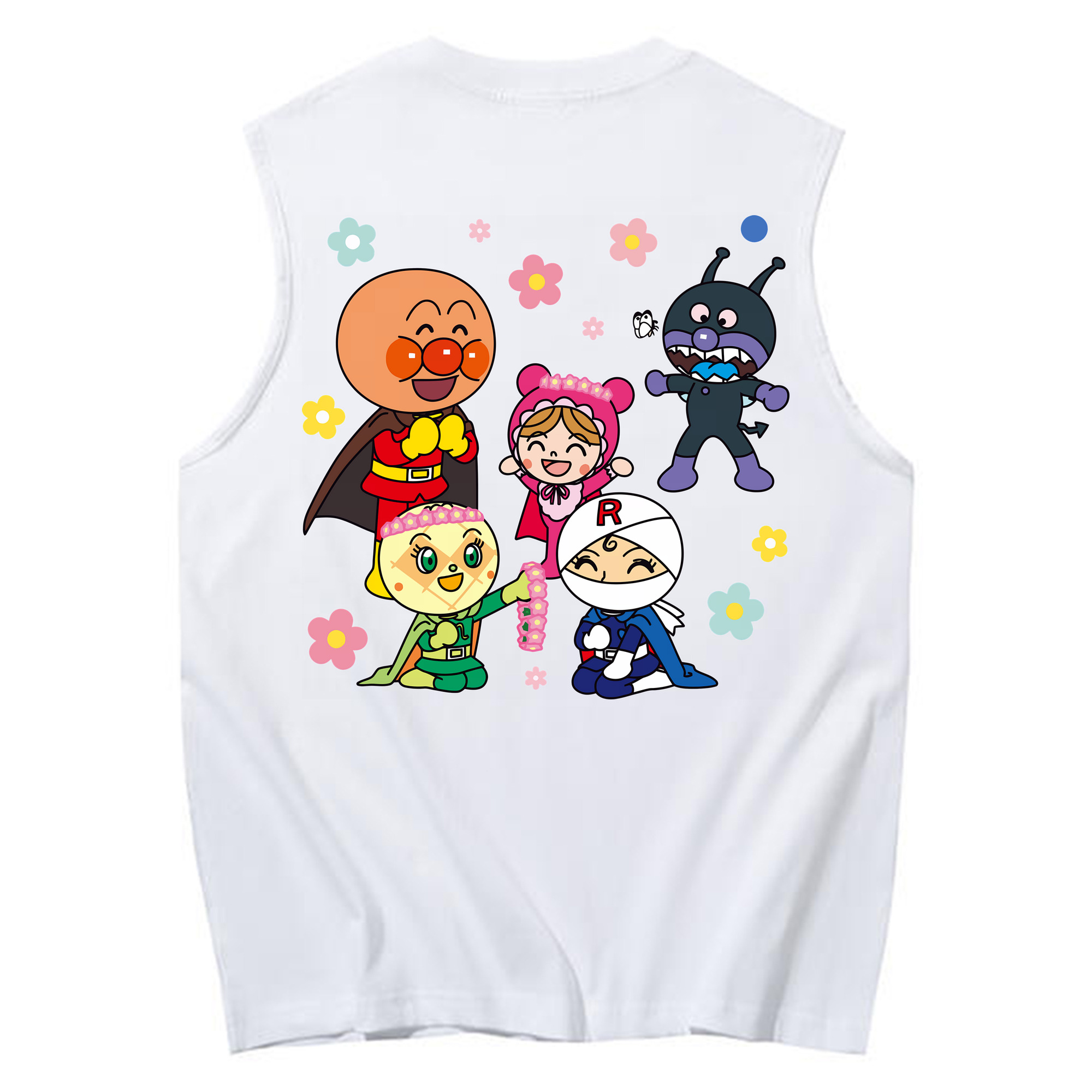 （画像用） アンパンマン Anpanman コットン100％タンクトップ（背面プリント）